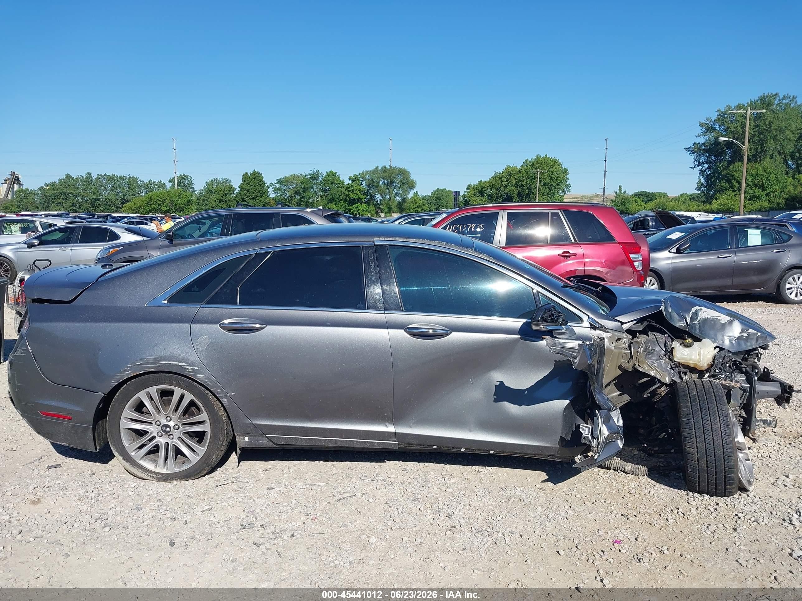 2014 Lincoln Mkz Hybrid   Gray vin: 3LN6L2LU8ER812323