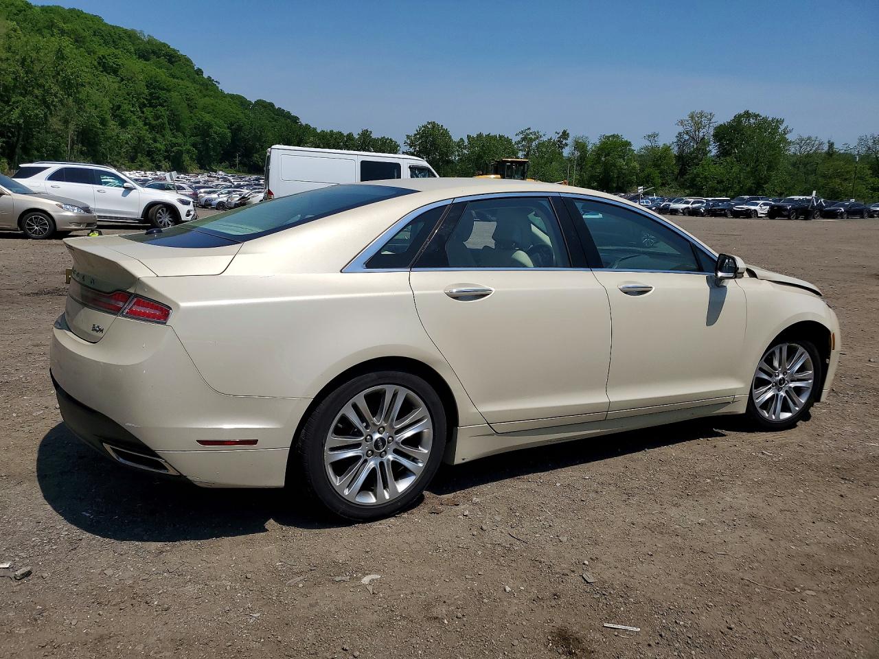 2014 Lincoln Mkz Hybrid Beige vin: 3LN6L2LU8ER815061