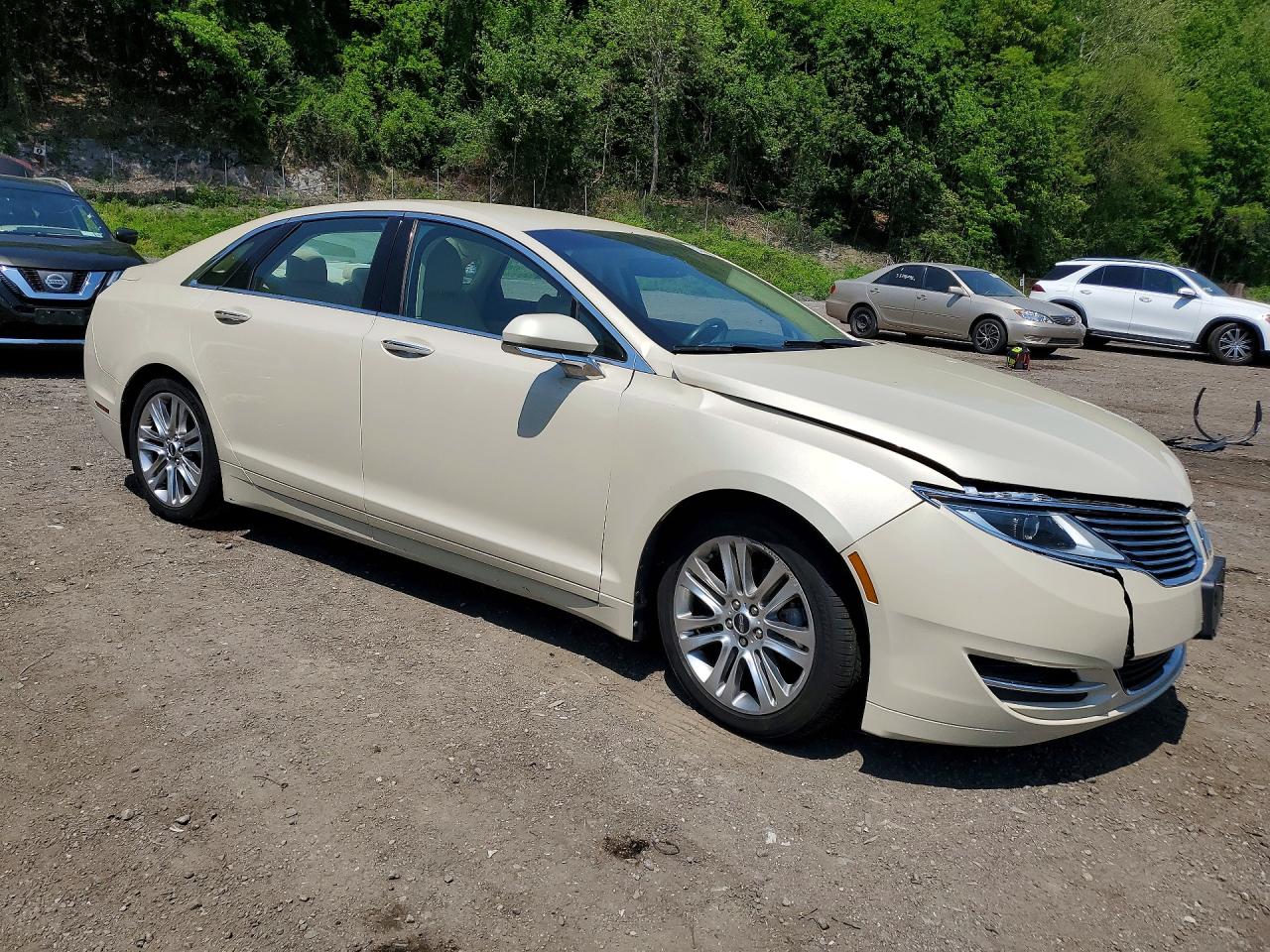 2014 Lincoln Mkz Hybrid Beige vin: 3LN6L2LU8ER815061