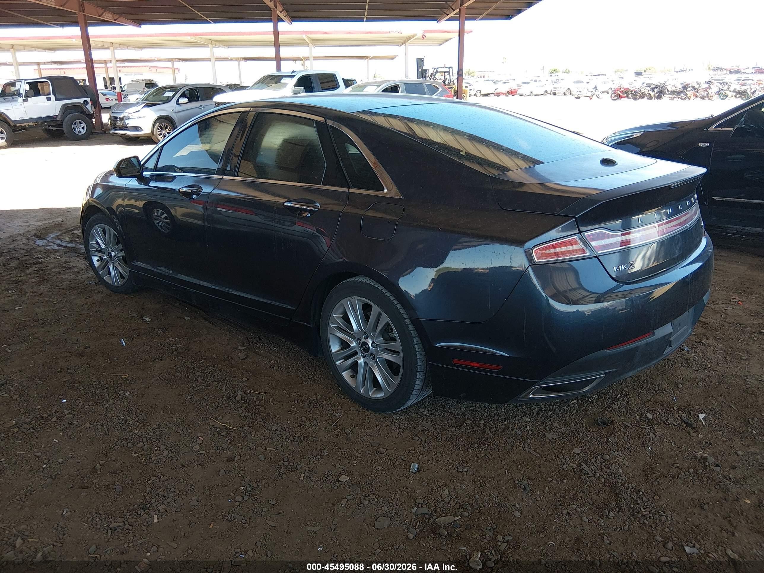 2014 Lincoln Mkz Hybrid Blue vin: 3LN6L2LU8ER816517
