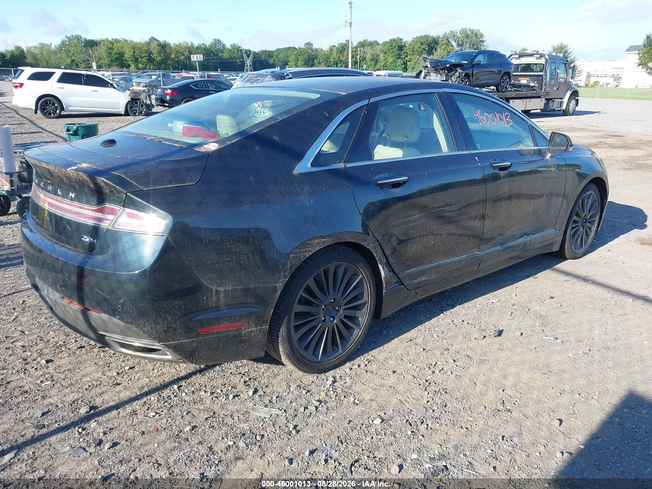 2014 Lincoln Mkz Hybrid   Черный vin: 3LN6L2LU8ER832930