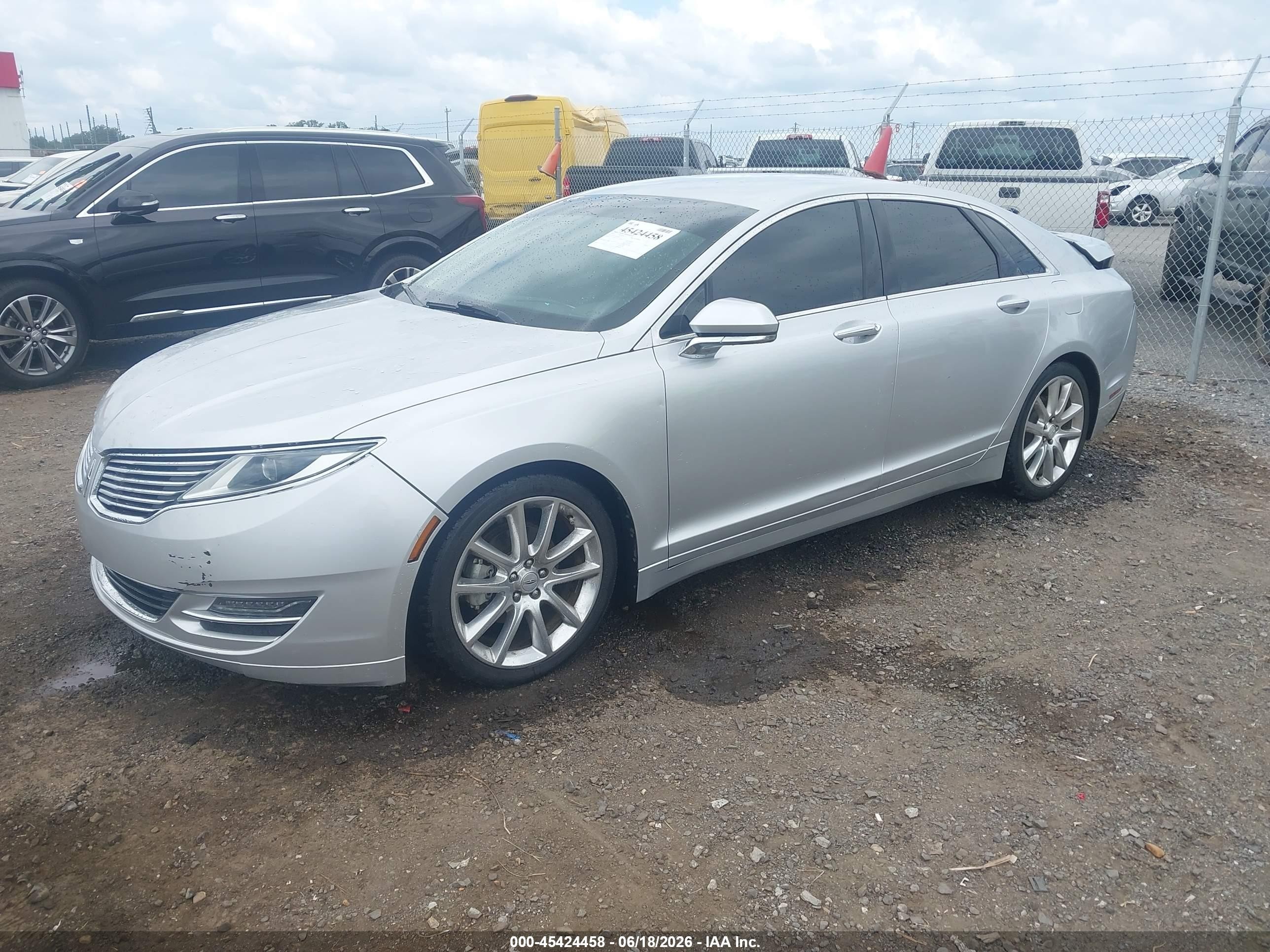 2015 Lincoln Mkz Hybrid   Silver vin: 3LN6L2LU8FR602113