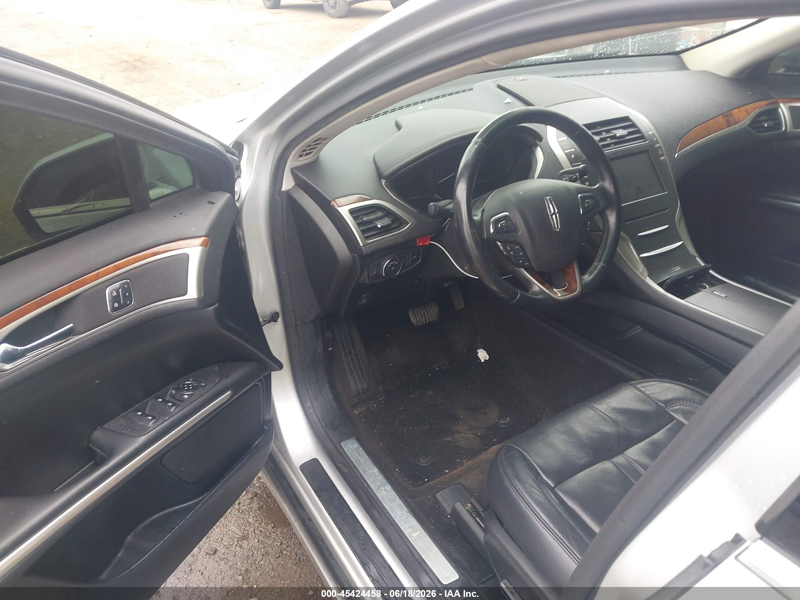 2015 Lincoln Mkz Hybrid   Silver vin: 3LN6L2LU8FR602113
