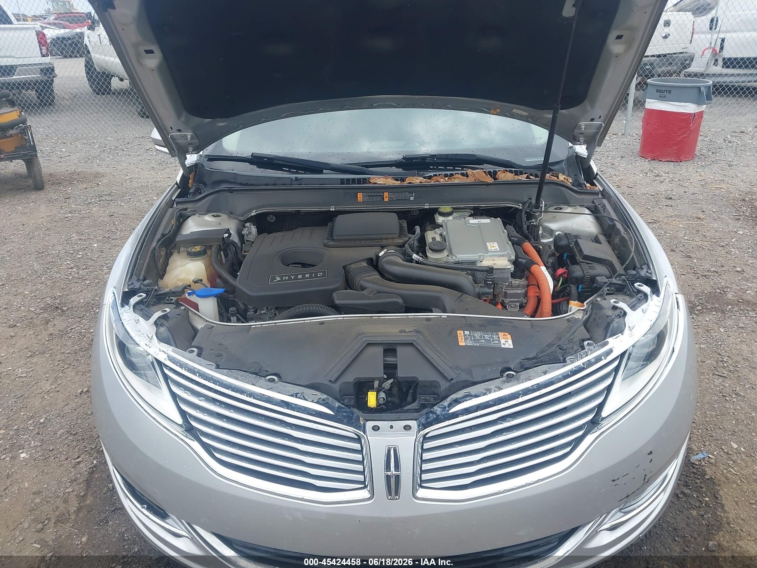 2015 Lincoln Mkz Hybrid   Silver vin: 3LN6L2LU8FR602113