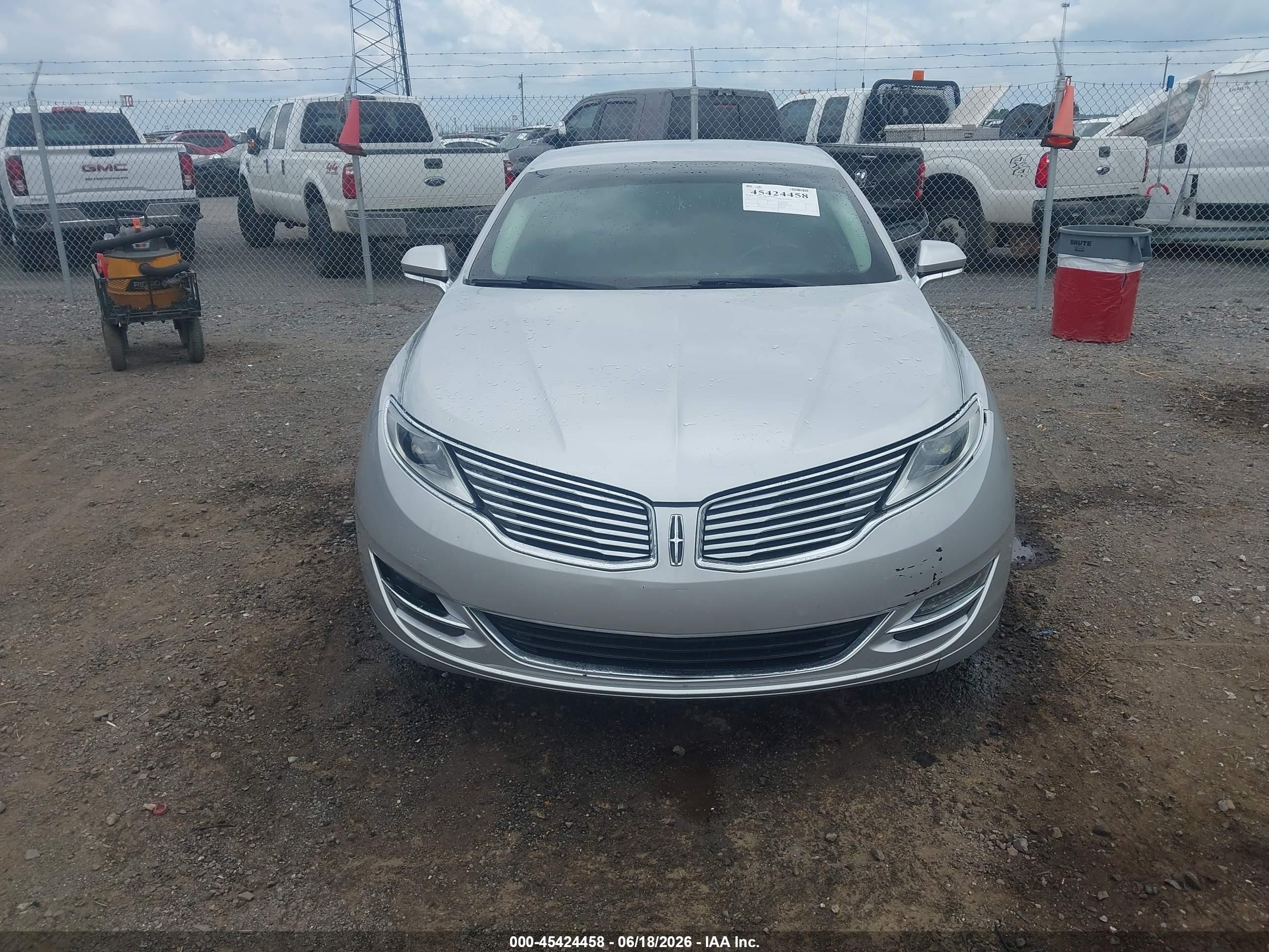 2015 Lincoln Mkz Hybrid   Silver vin: 3LN6L2LU8FR602113