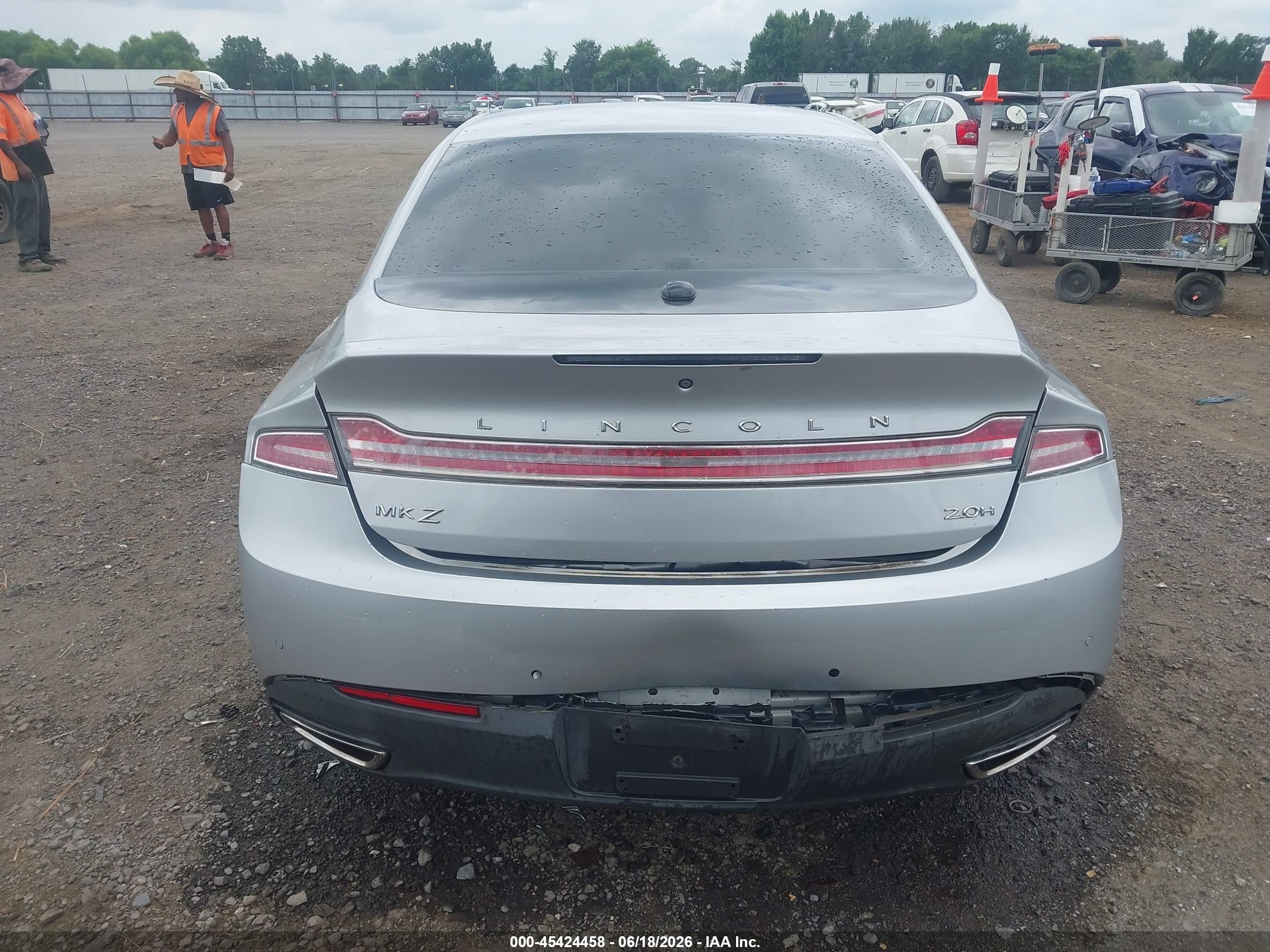 2015 Lincoln Mkz Hybrid   Silver vin: 3LN6L2LU8FR602113