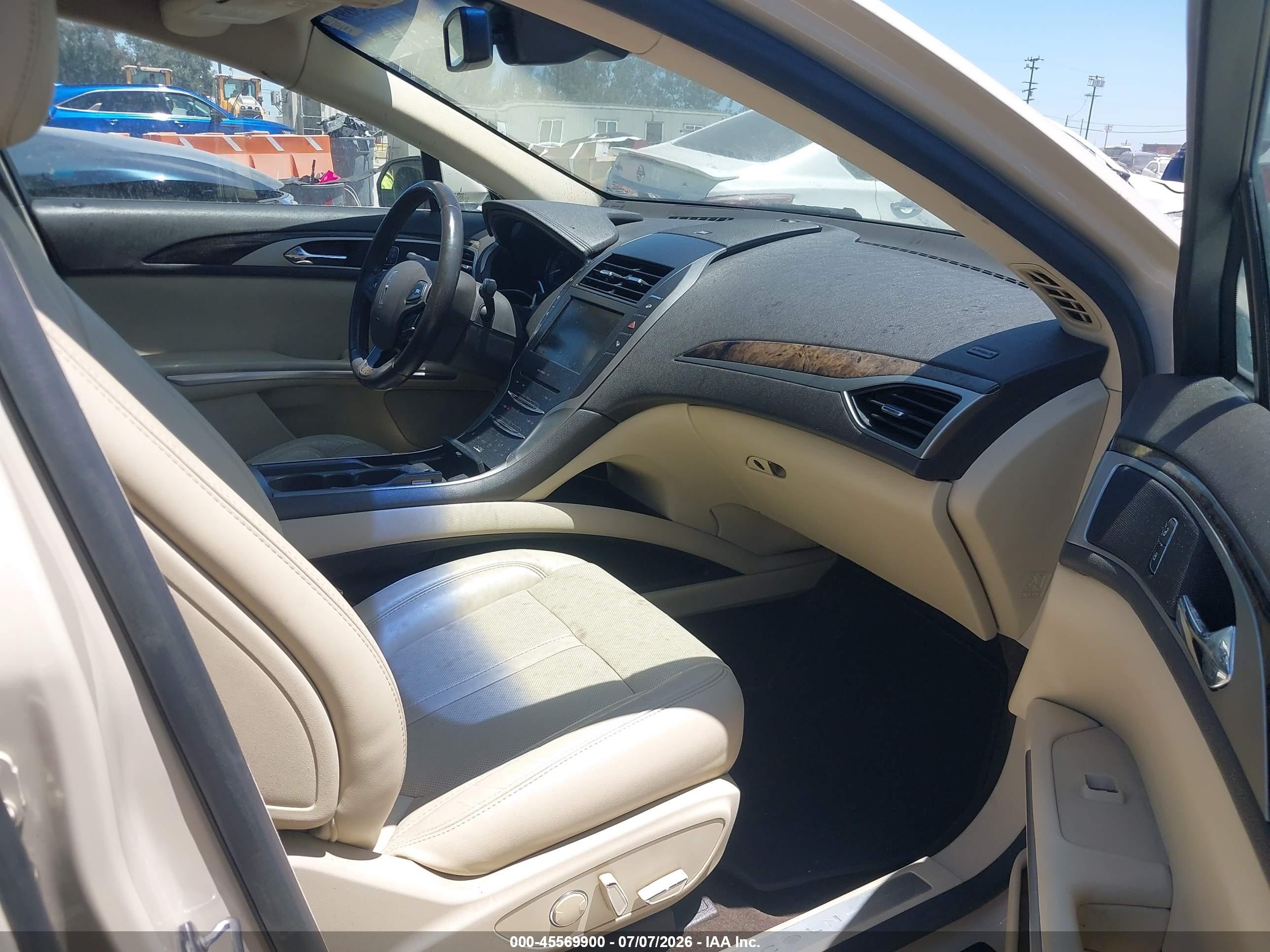 2015 Lincoln Mkz Hybrid   Beige vin: 3LN6L2LU8FR604881