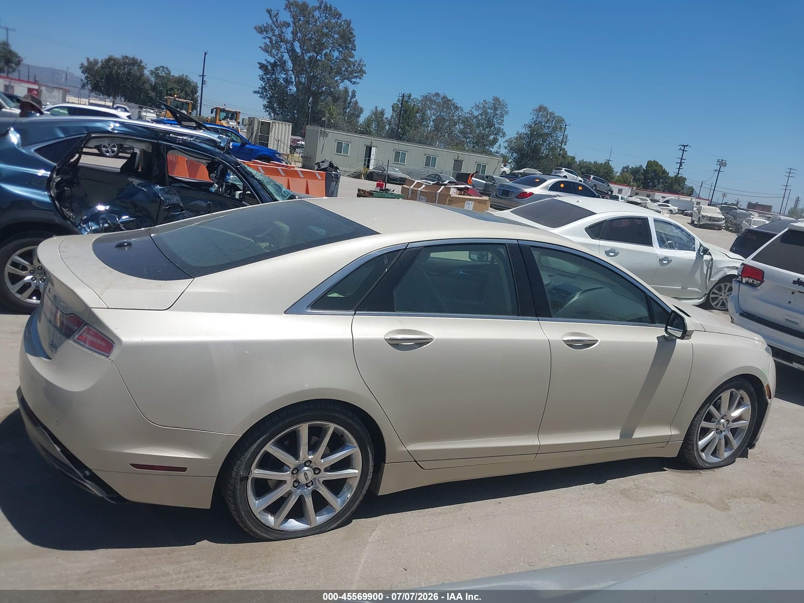 2015 Lincoln Mkz Hybrid   Beige vin: 3LN6L2LU8FR604881