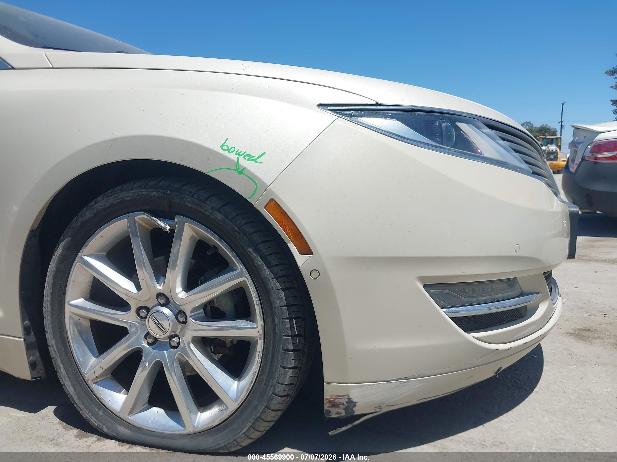2015 Lincoln Mkz Hybrid   Beige vin: 3LN6L2LU8FR604881