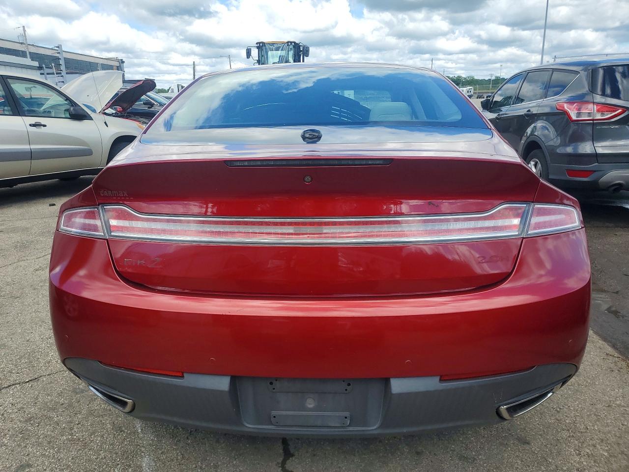 2015 Lincoln Mkz Hybrid Maroon vin: 3LN6L2LU8FR627836