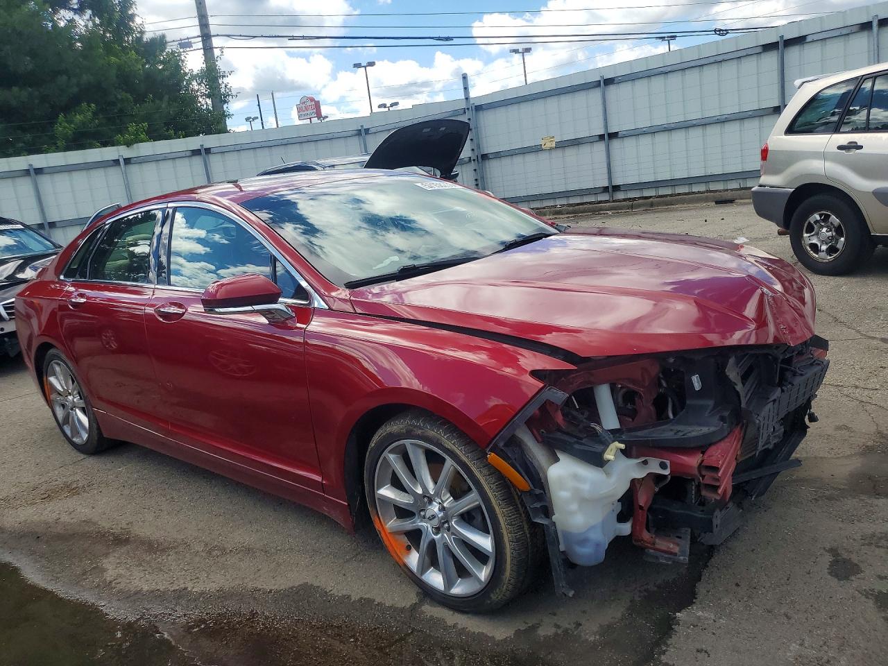 2015 Lincoln Mkz Hybrid Maroon vin: 3LN6L2LU8FR627836