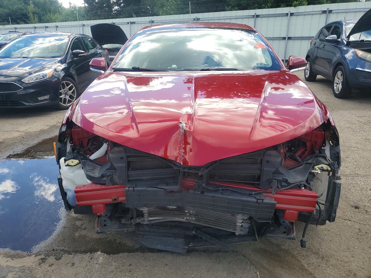2015 Lincoln Mkz Hybrid Maroon vin: 3LN6L2LU8FR627836