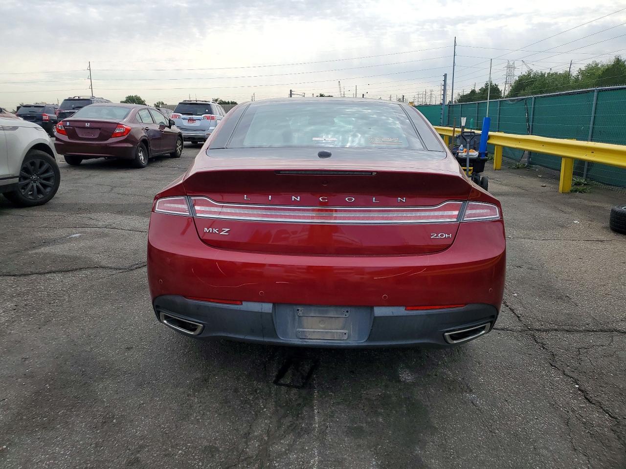 2016 Lincoln Mkz Hybrid Red vin: 3LN6L2LU8GR632617