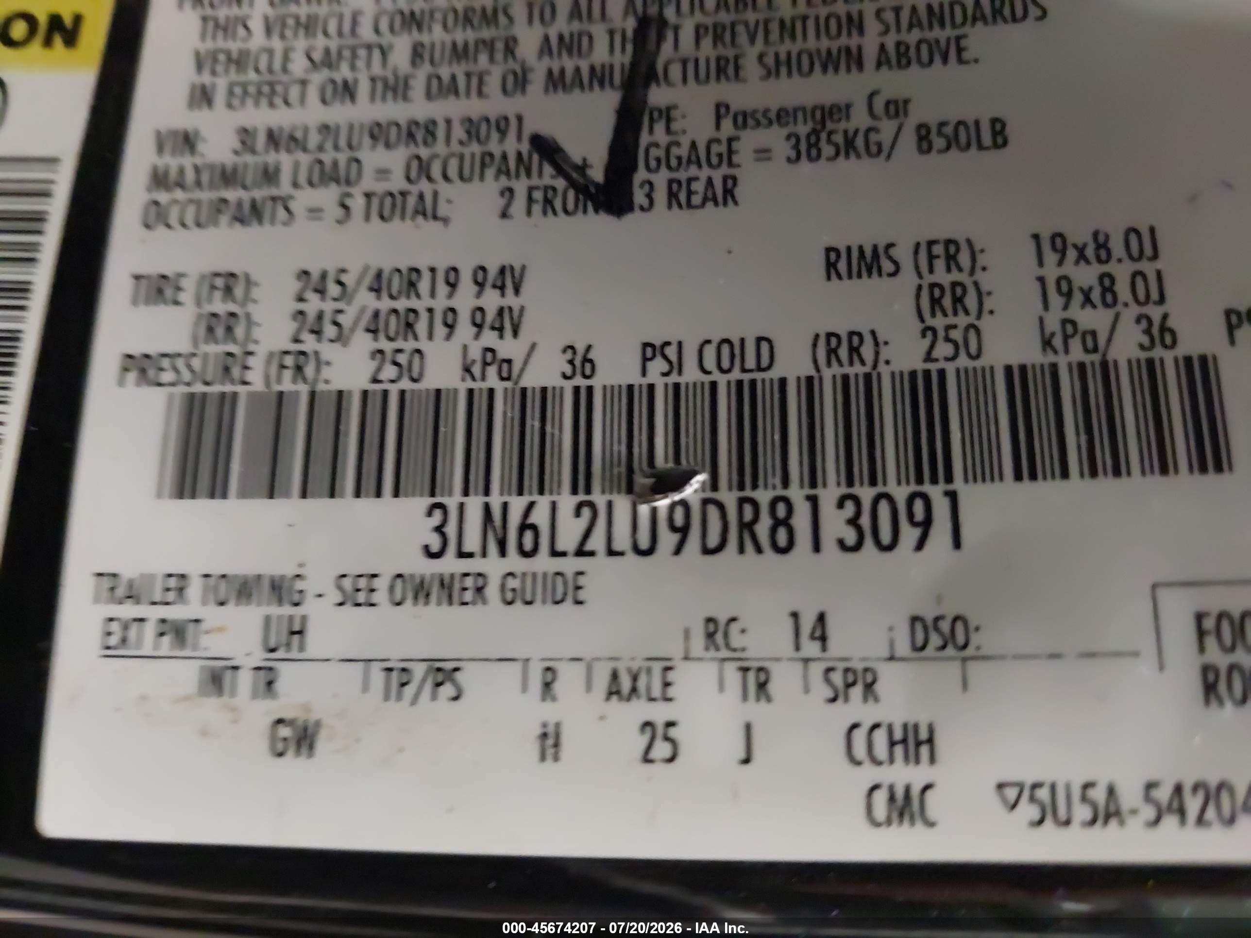 2013 Lincoln Mkz Hybrid   Черный vin: 3LN6L2LU9DR813091