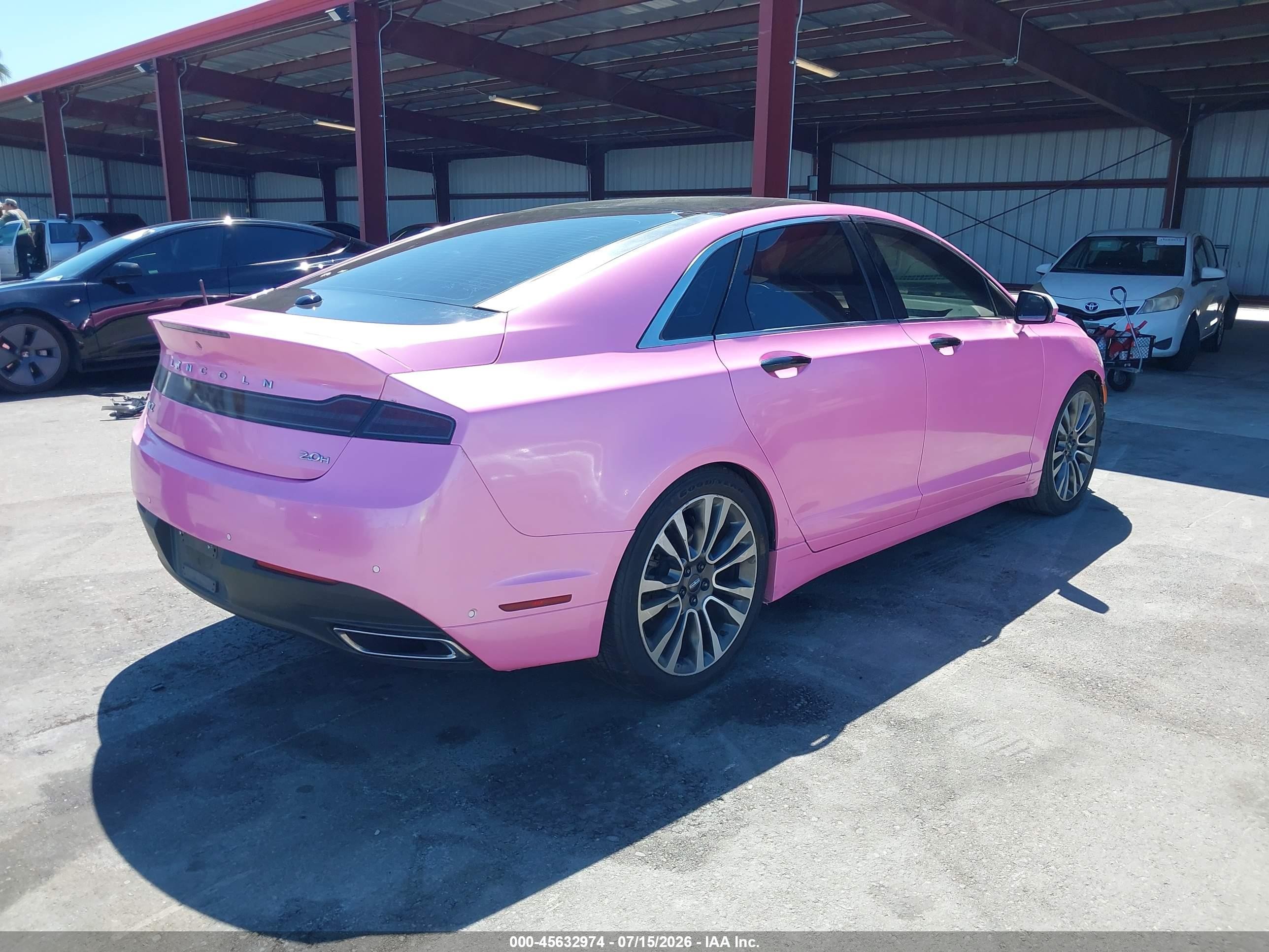 2013 Lincoln Mkz Hybrid   Pink vin: 3LN6L2LU9DR822387