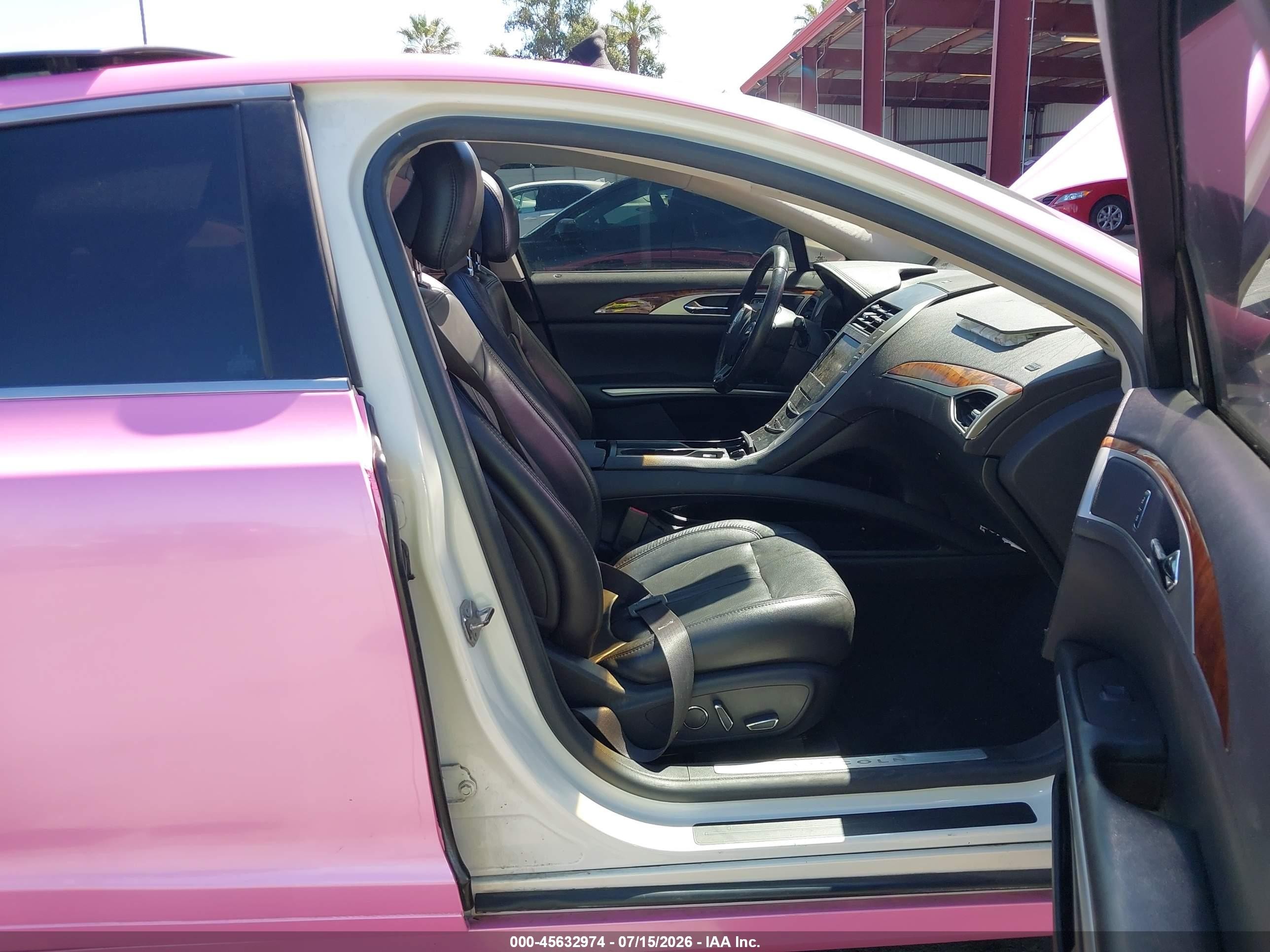 2013 Lincoln Mkz Hybrid   Pink vin: 3LN6L2LU9DR822387
