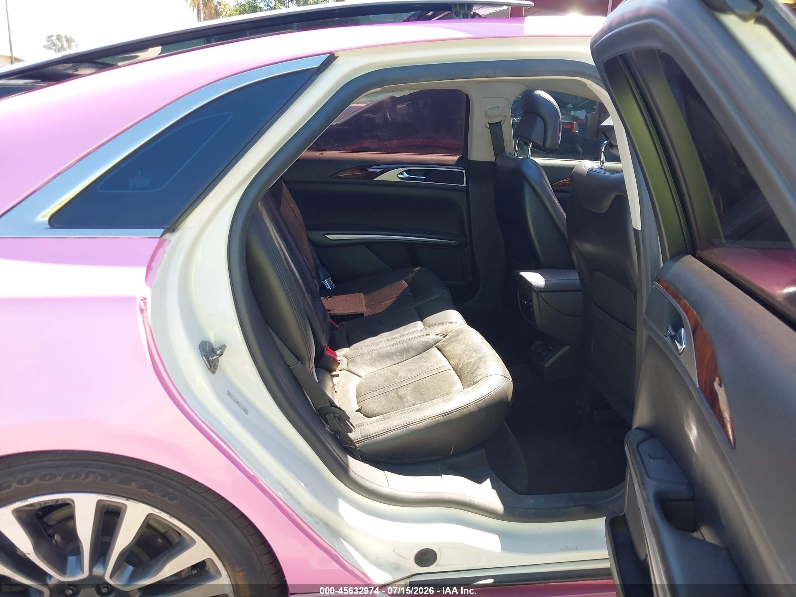 2013 Lincoln Mkz Hybrid   Pink vin: 3LN6L2LU9DR822387
