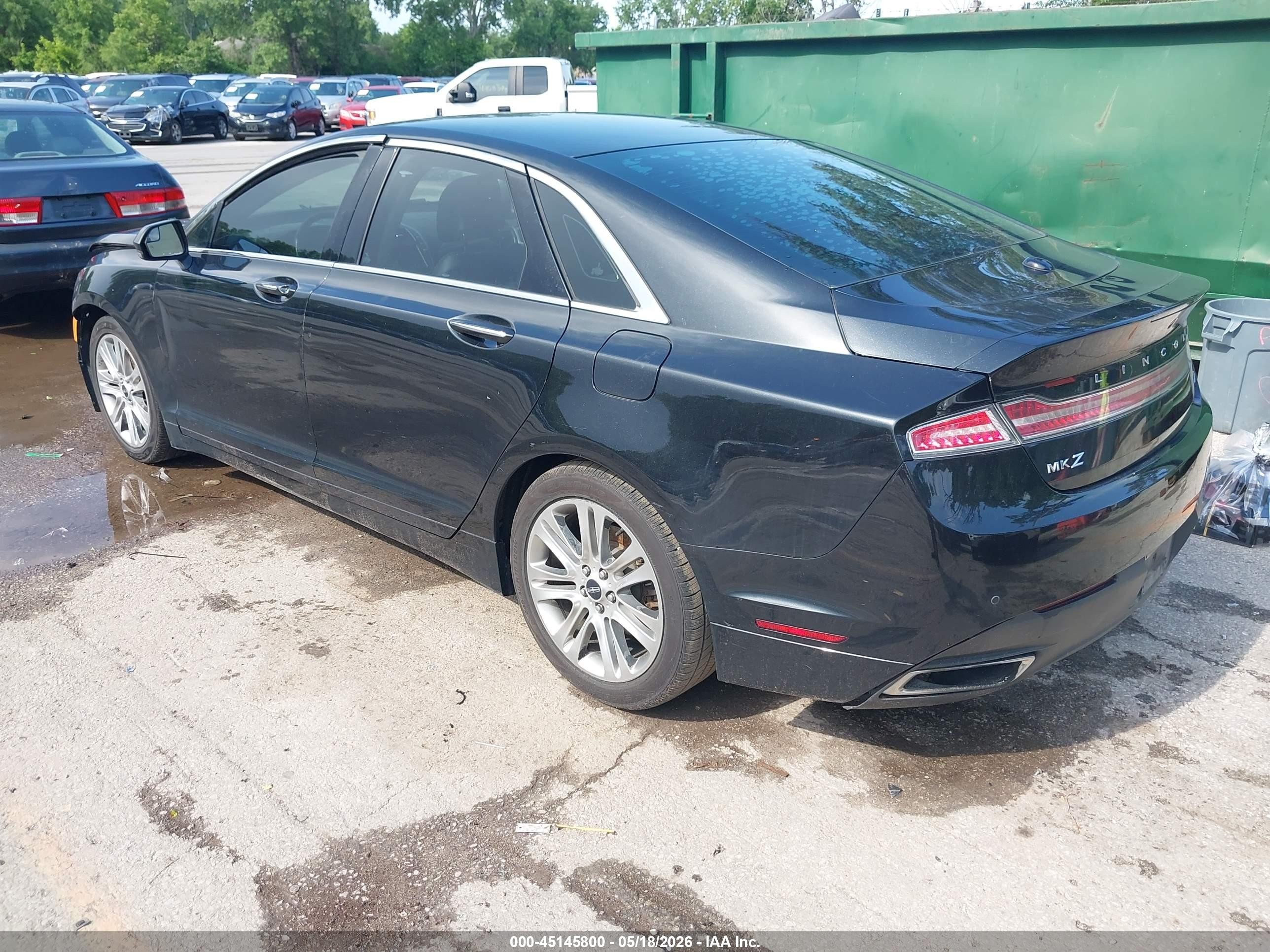 2013 Lincoln Mkz Hybrid   Black vin: 3LN6L2LU9DR828402