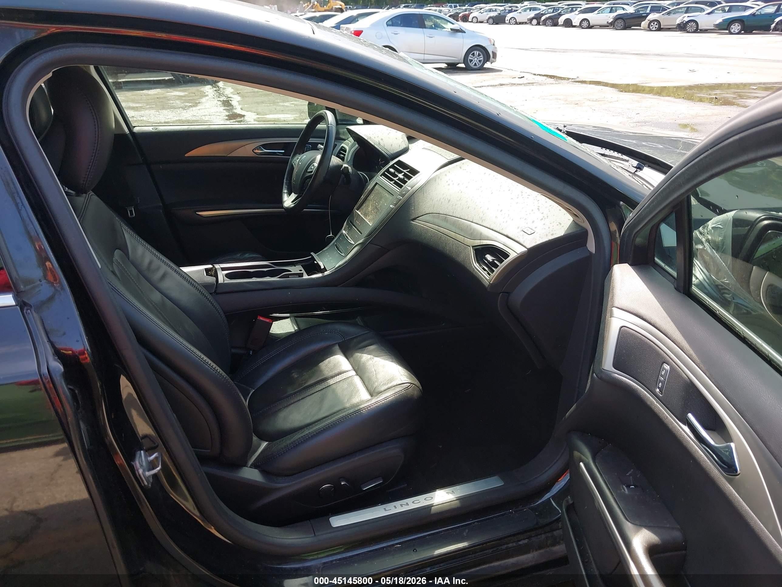 2013 Lincoln Mkz Hybrid   Black vin: 3LN6L2LU9DR828402