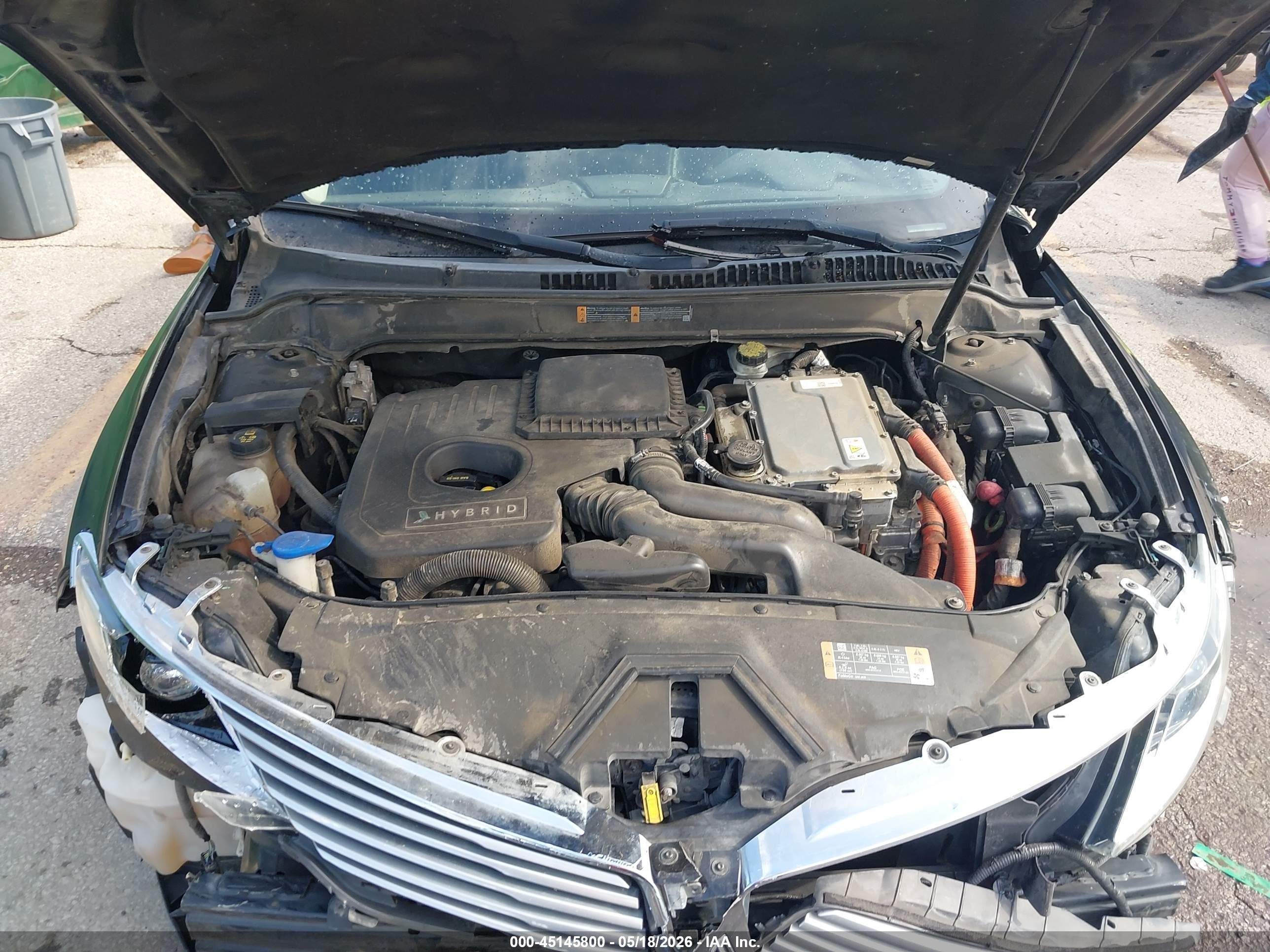 2013 Lincoln Mkz Hybrid   Black vin: 3LN6L2LU9DR828402