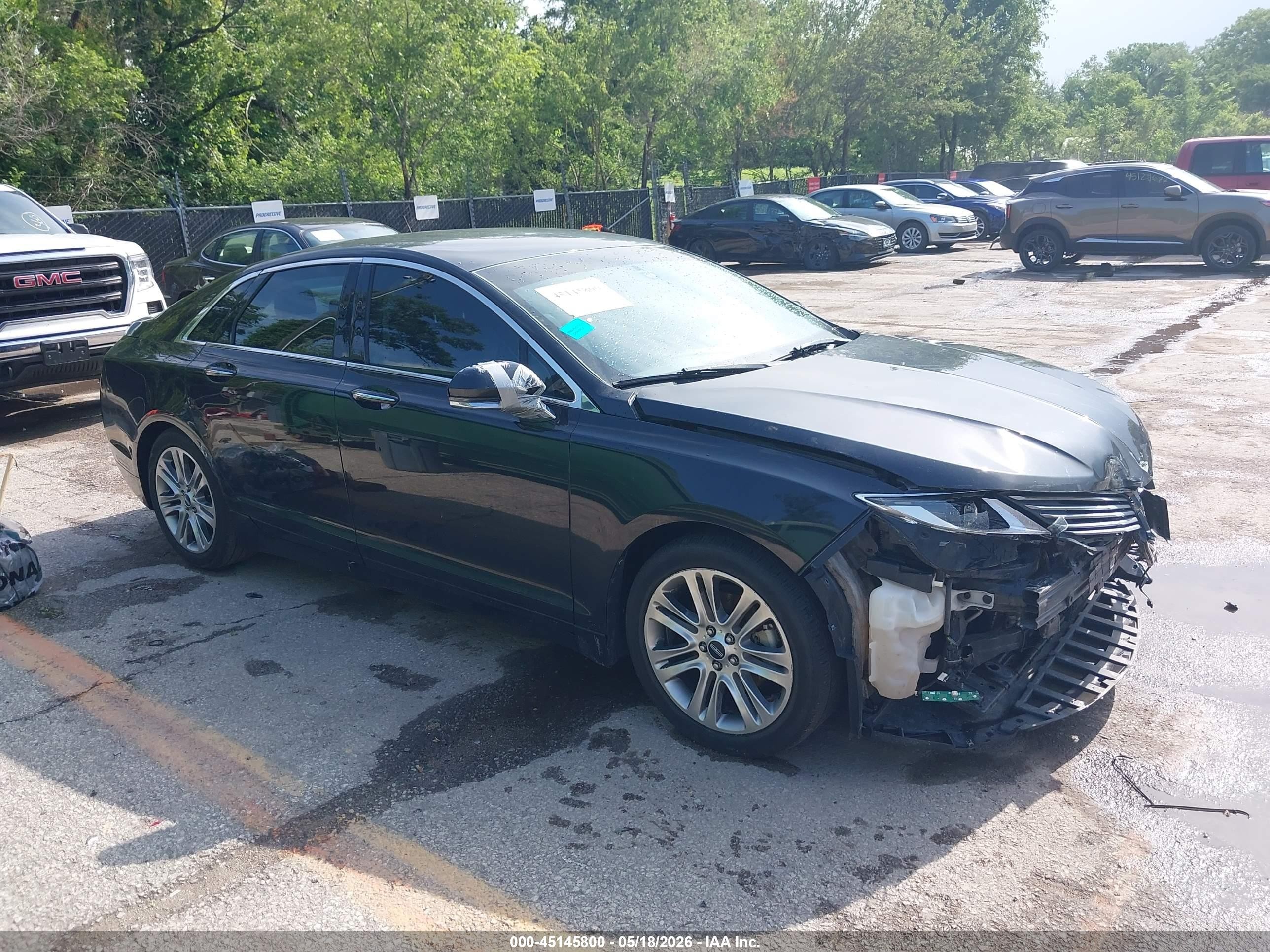 2013 Lincoln Mkz Hybrid   Black vin: 3LN6L2LU9DR828402