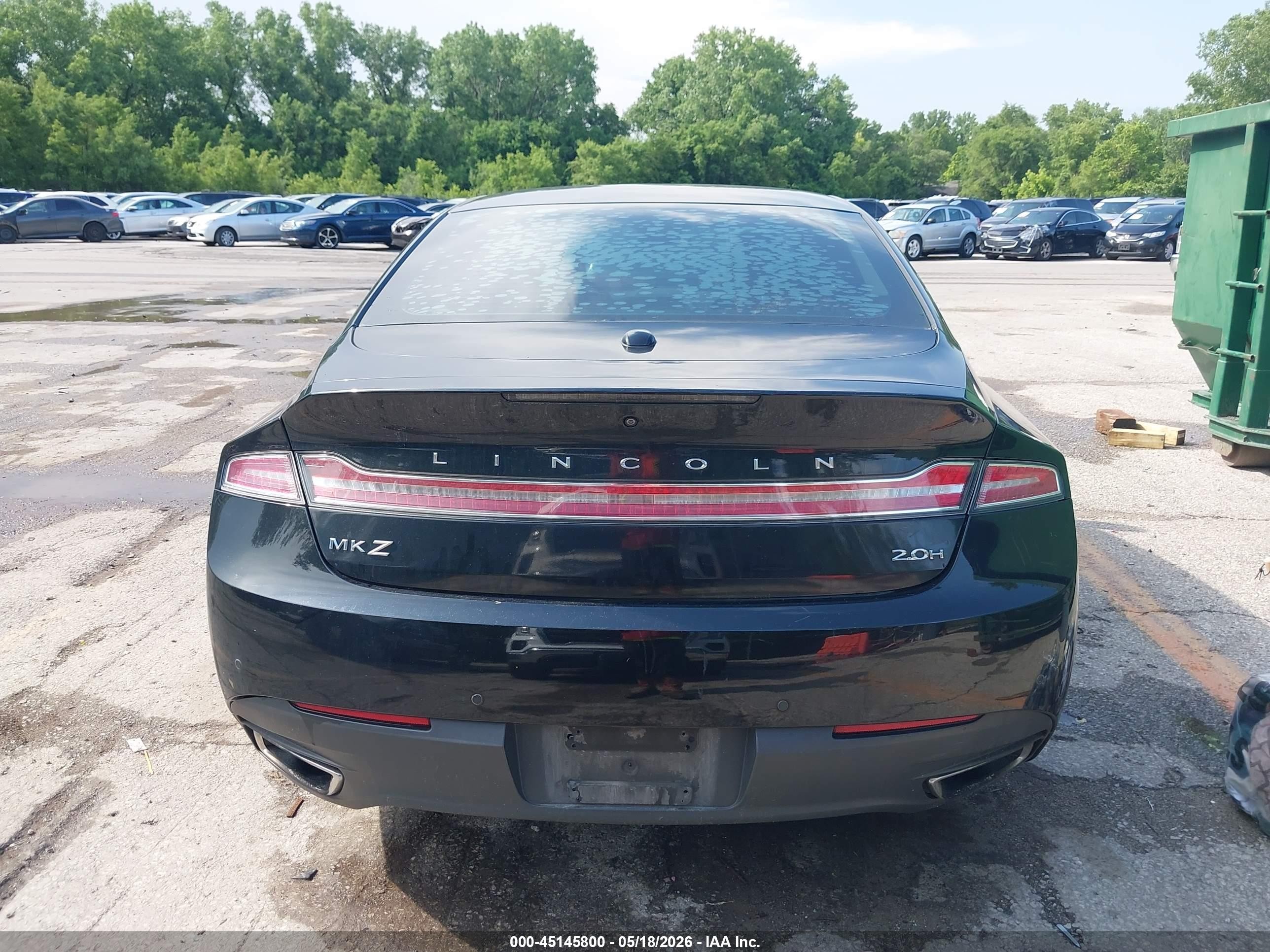 2013 Lincoln Mkz Hybrid   Black vin: 3LN6L2LU9DR828402