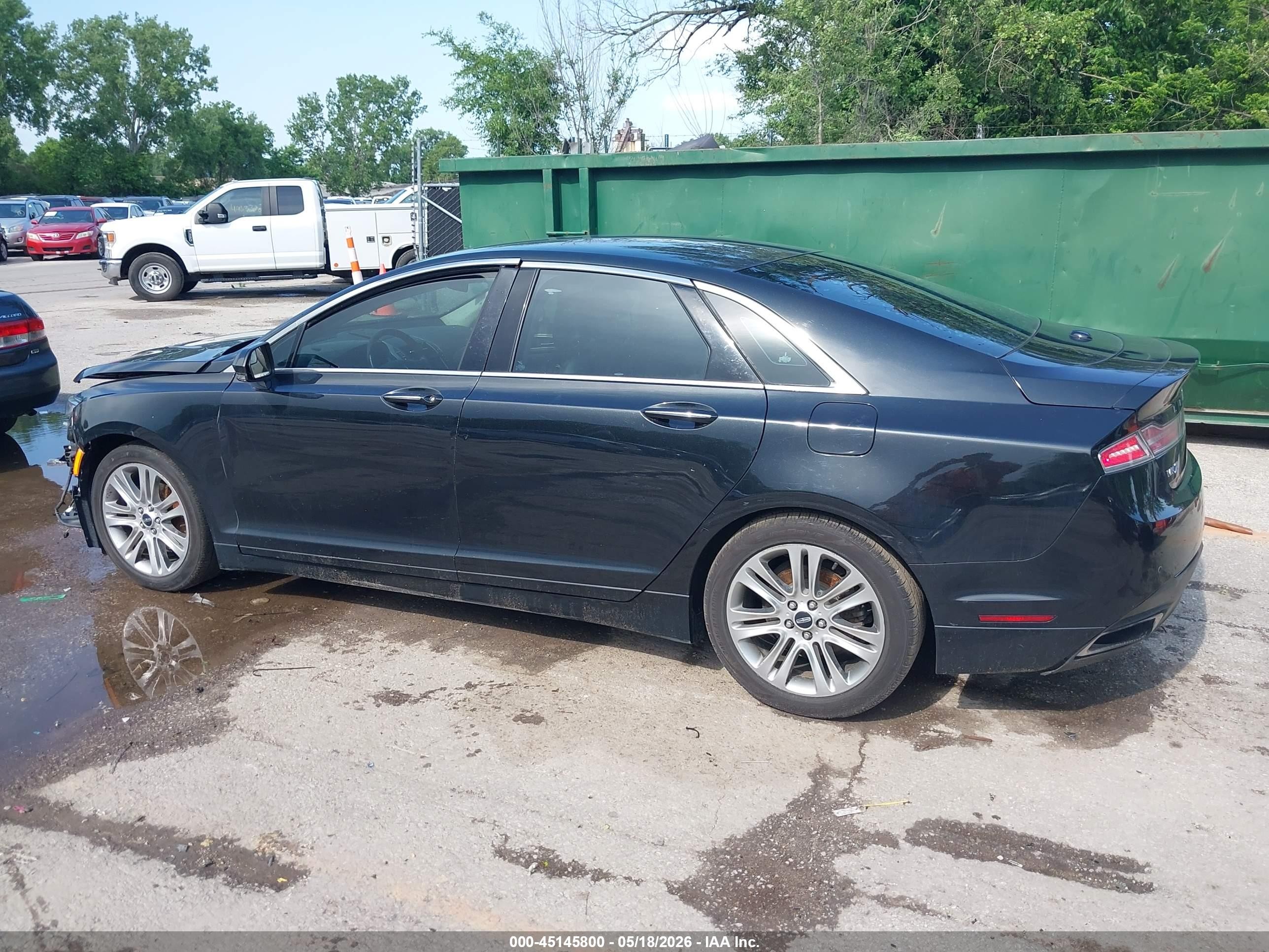 2013 Lincoln Mkz Hybrid   Black vin: 3LN6L2LU9DR828402