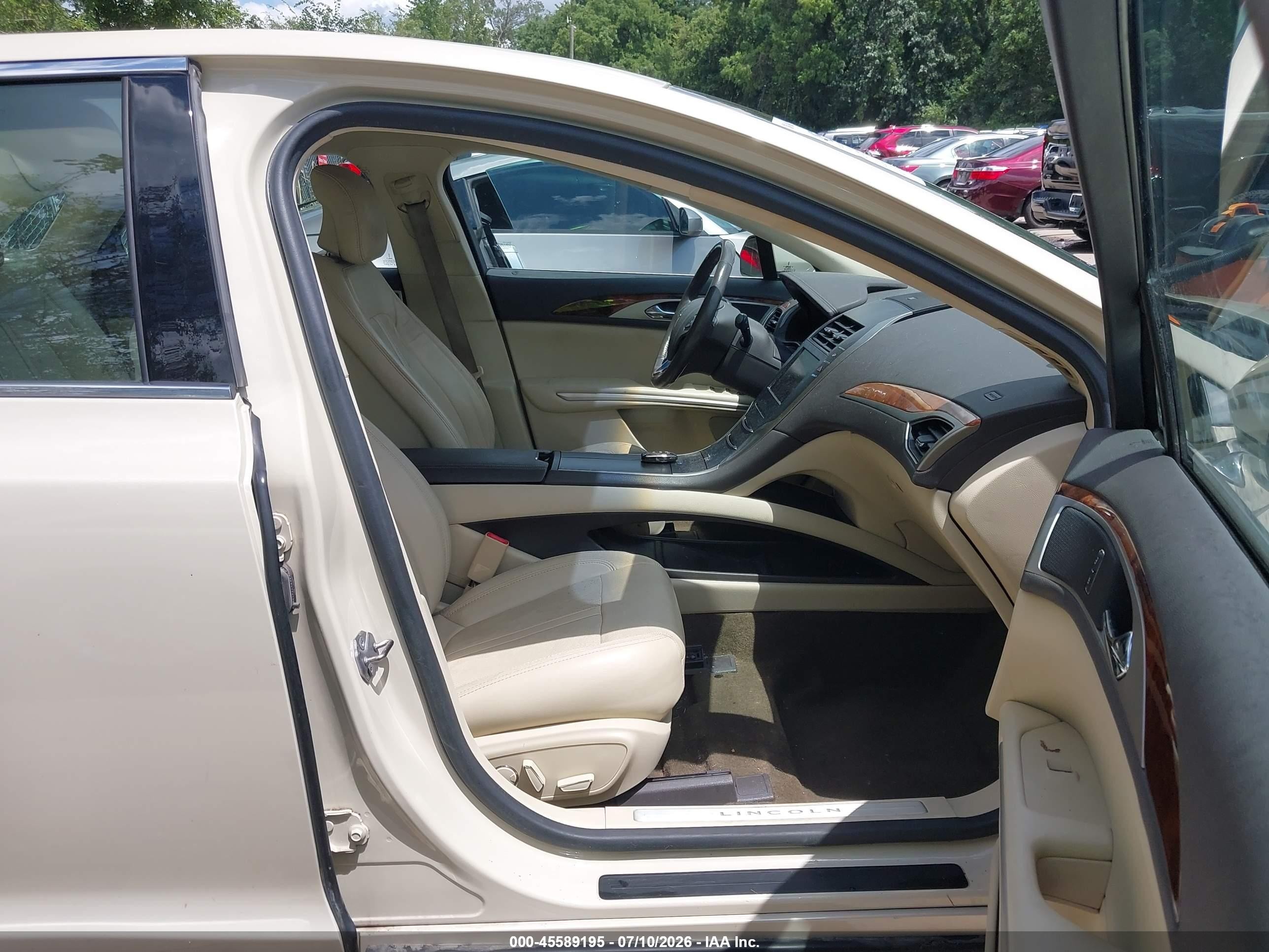 2014 Lincoln Mkz Hybrid   Beige vin: 3LN6L2LU9ER800813