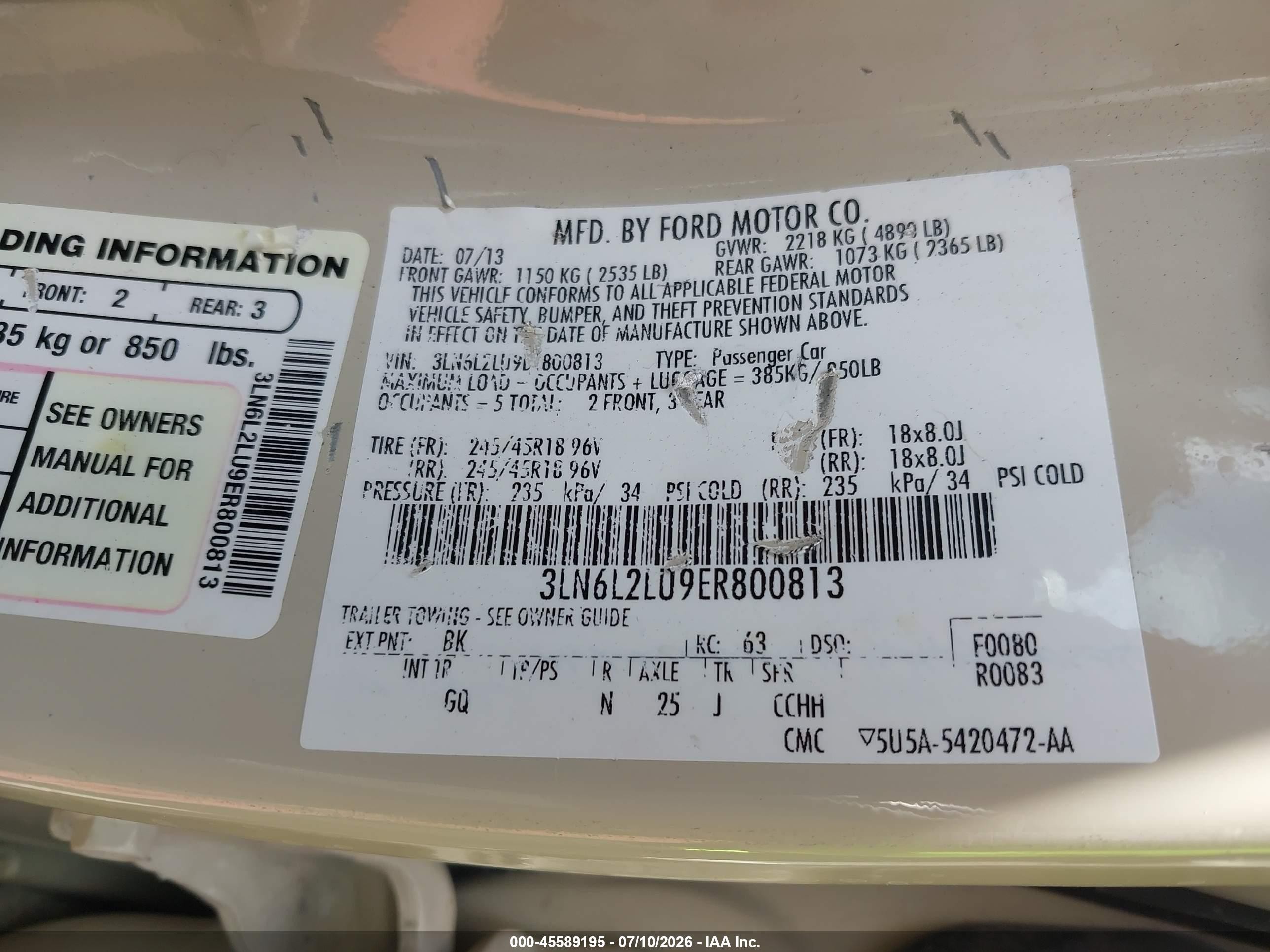 2014 Lincoln Mkz Hybrid   Beige vin: 3LN6L2LU9ER800813