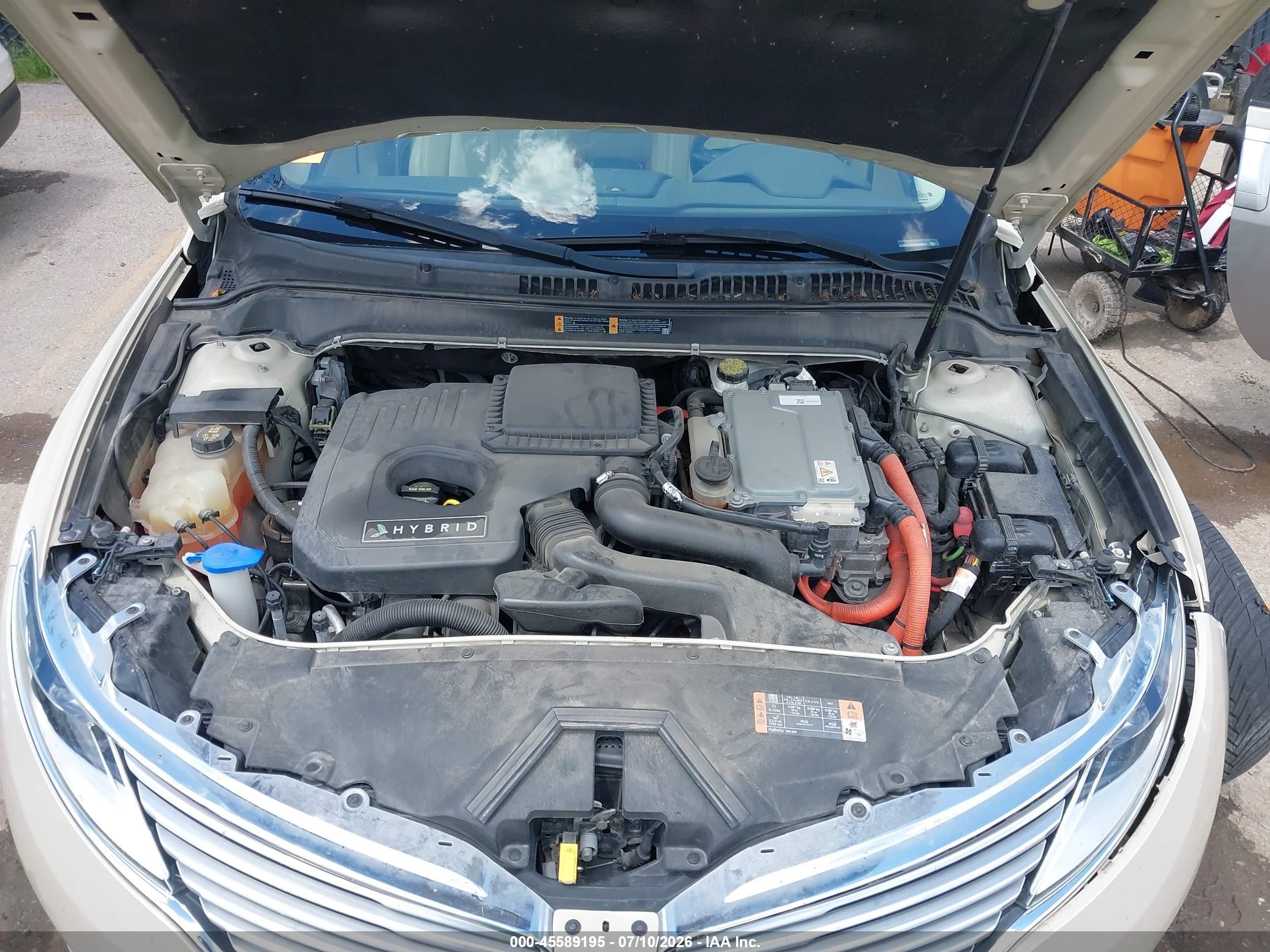 2014 Lincoln Mkz Hybrid   Beige vin: 3LN6L2LU9ER800813