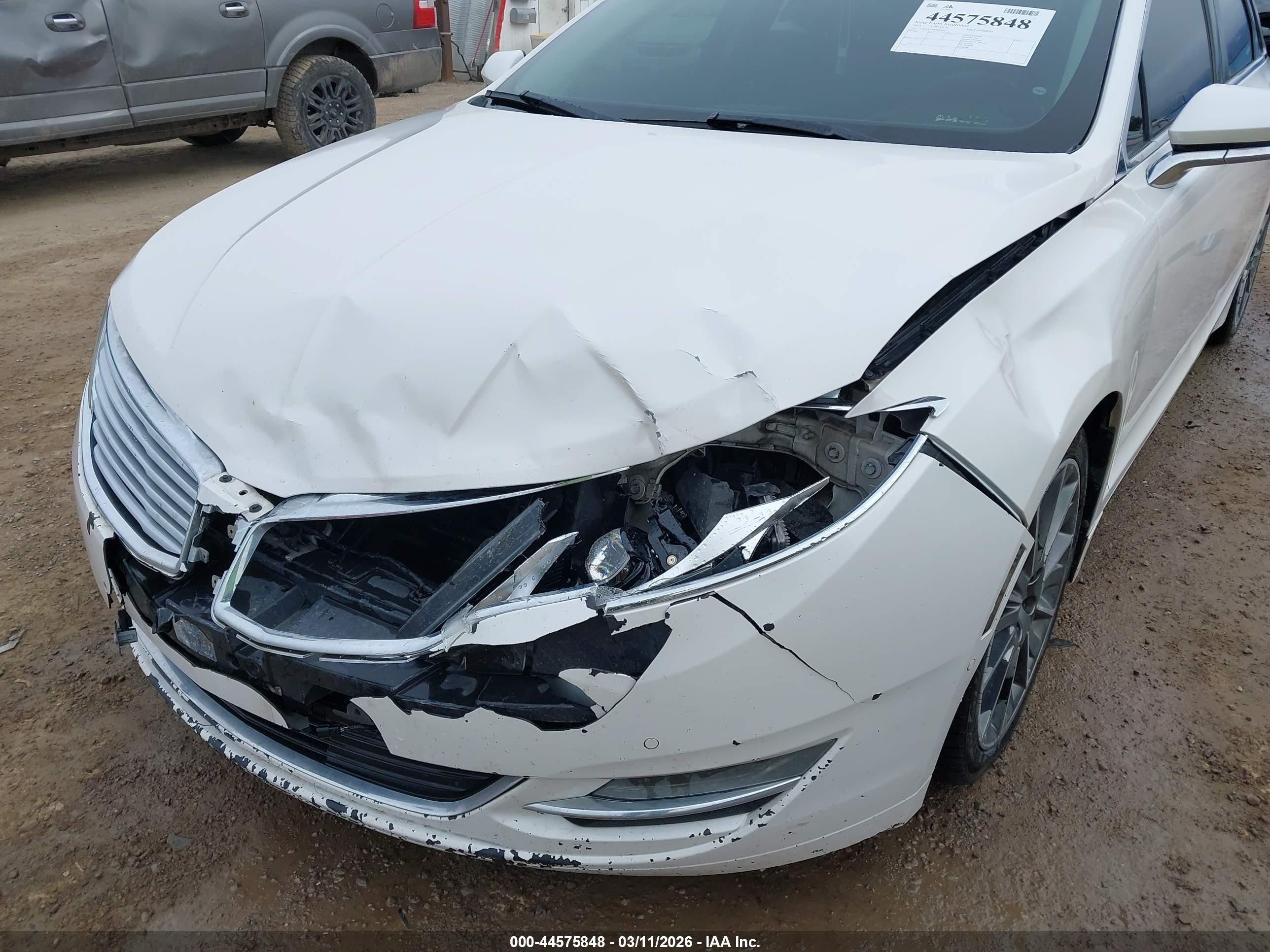 2014 Lincoln Mkz Hybrid White vin: 3LN6L2LU9ER809821