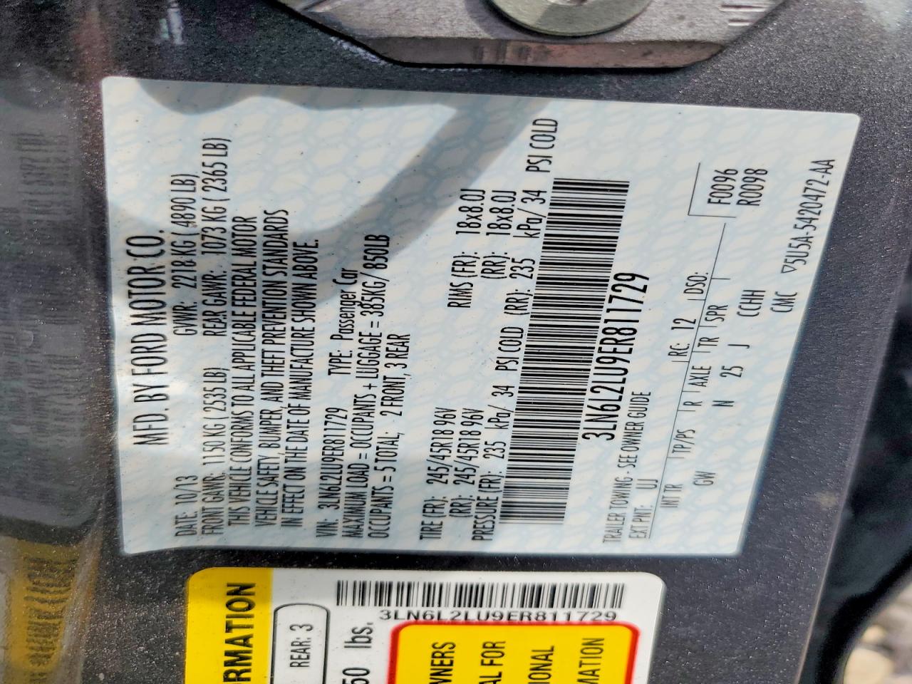 2014 Lincoln Mkz Hybrid Gray vin: 3LN6L2LU9ER811729