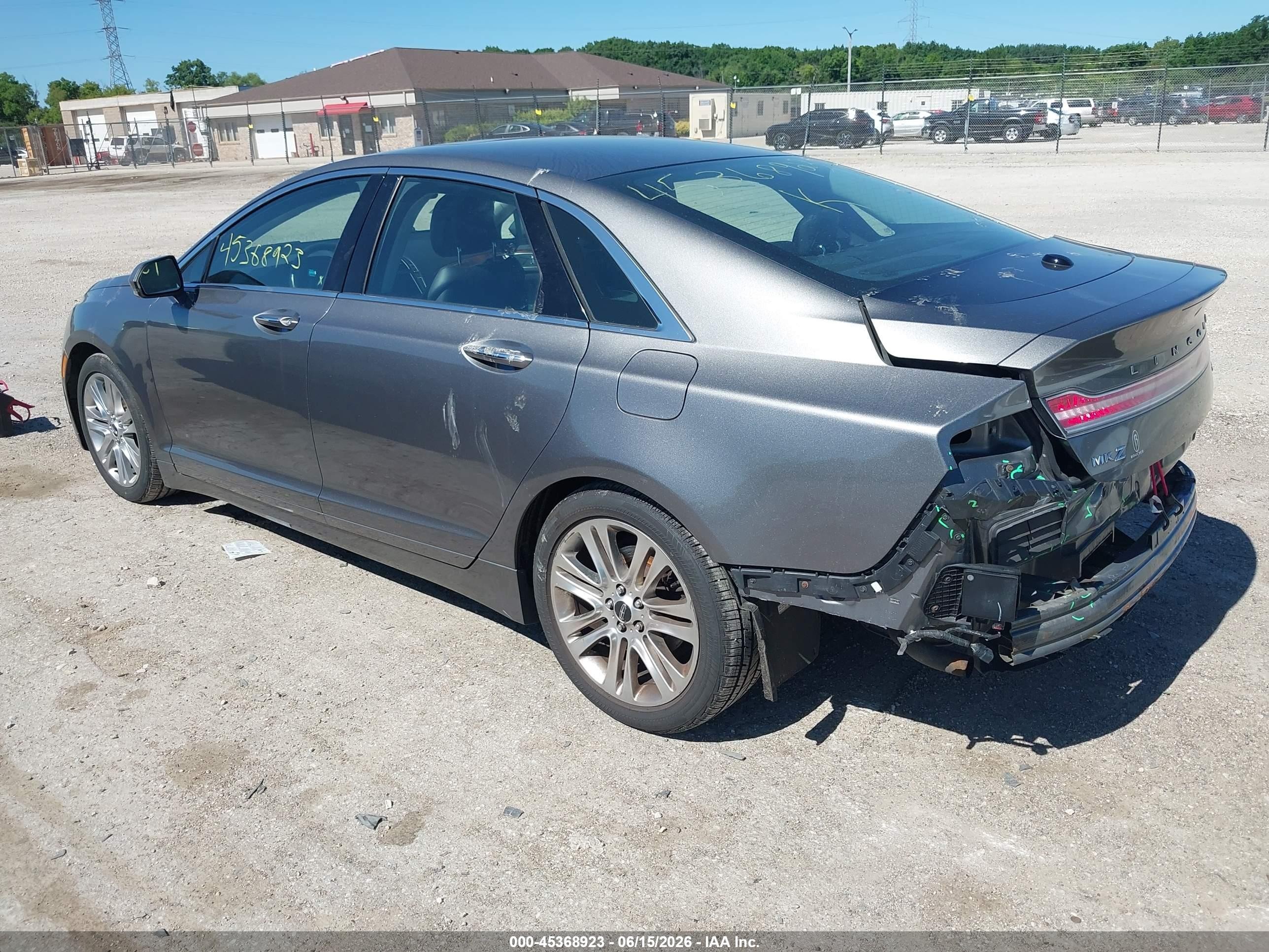 2014 Lincoln Mkz Hybrid   Gray vin: 3LN6L2LU9ER834444