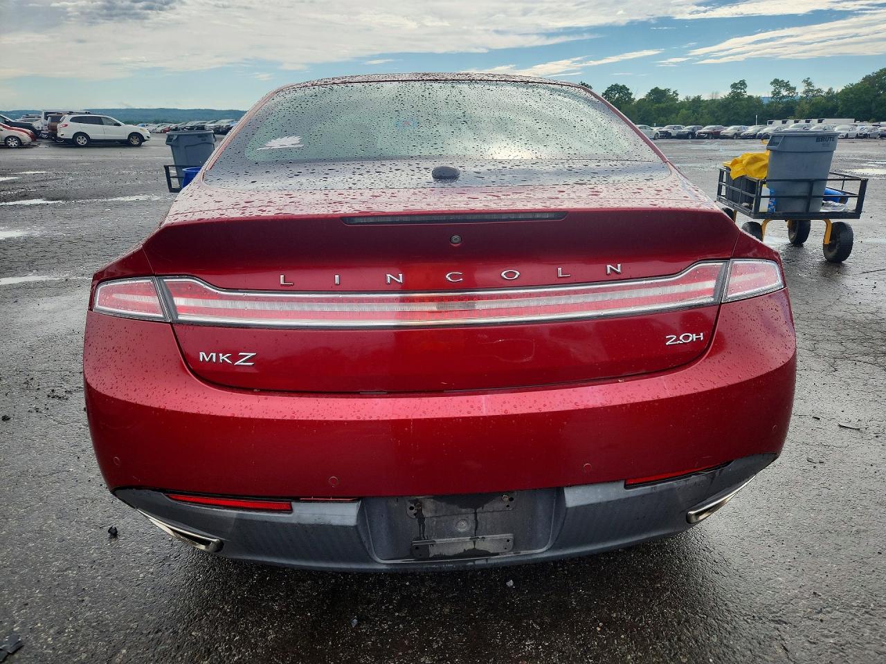 2015 Lincoln Mkz Hybrid Red vin: 3LN6L2LU9FR600273