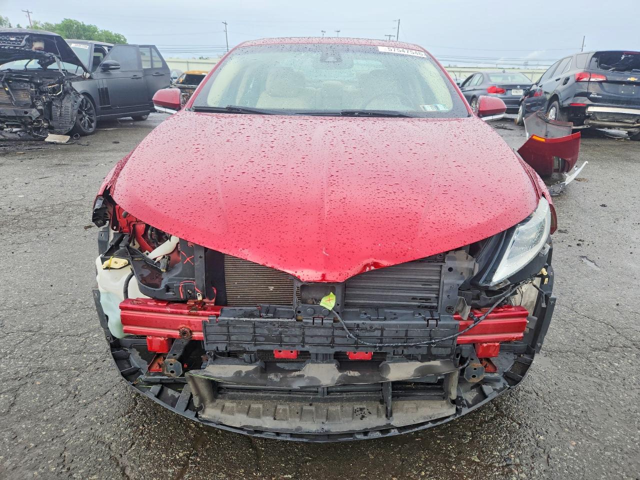 2015 Lincoln Mkz Hybrid Red vin: 3LN6L2LU9FR600273