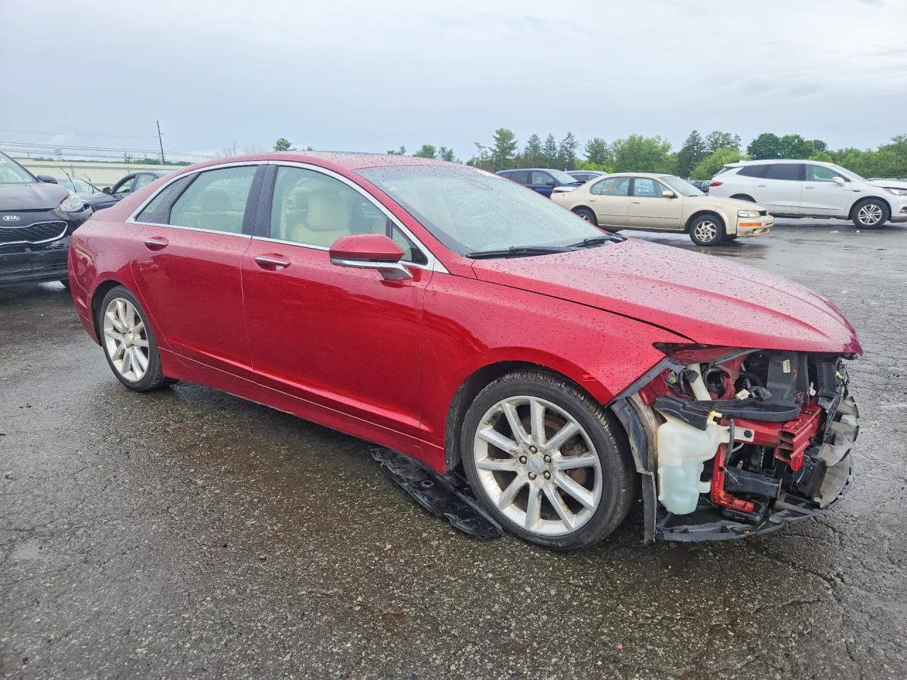 2015 Lincoln Mkz Hybrid Red vin: 3LN6L2LU9FR600273