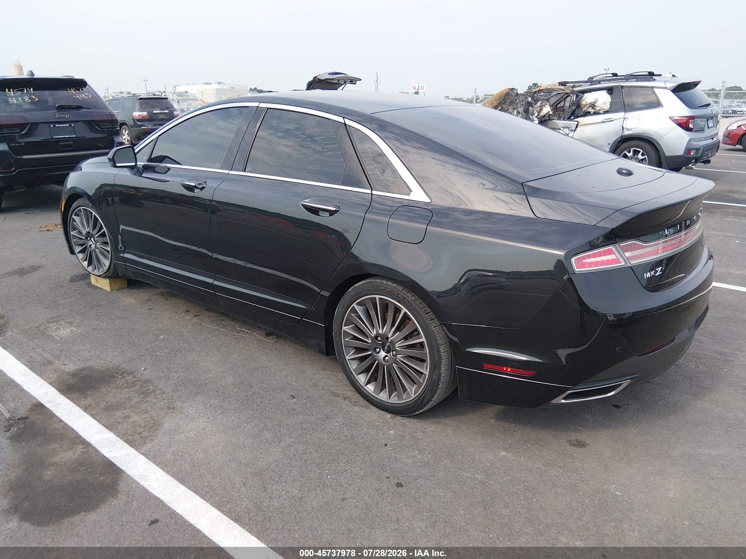 2015 Lincoln Mkz Hybrid Black vin: 3LN6L2LU9FR623147