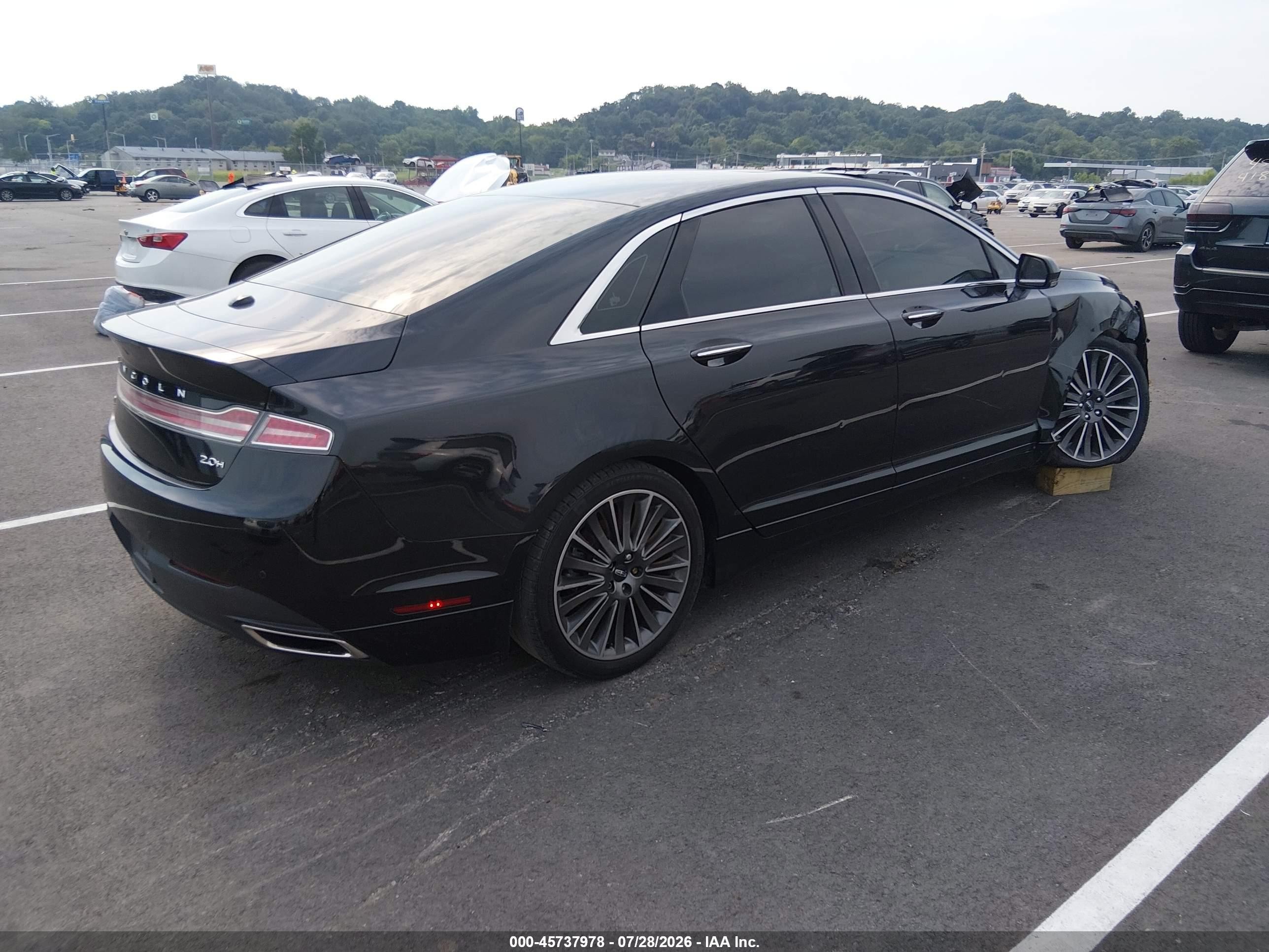 2015 Lincoln Mkz Hybrid Black vin: 3LN6L2LU9FR623147