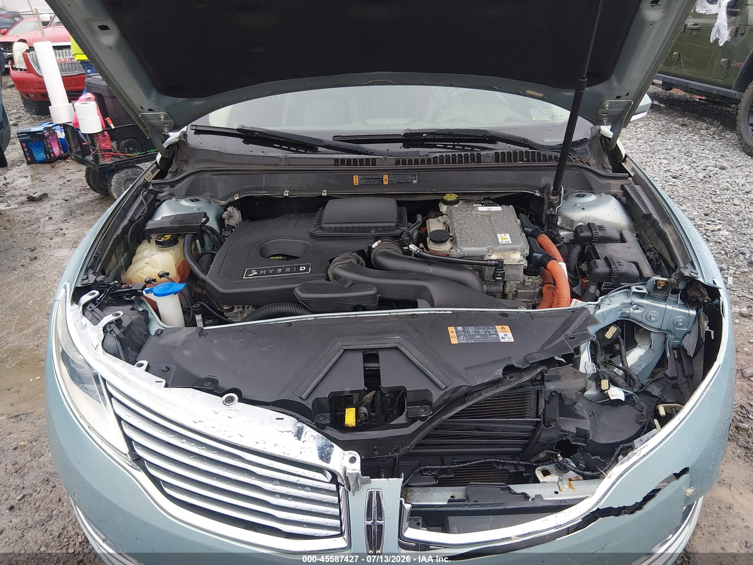 2013 Lincoln Mkz Hybrid   Blue vin: 3LN6L2LUXDR806179