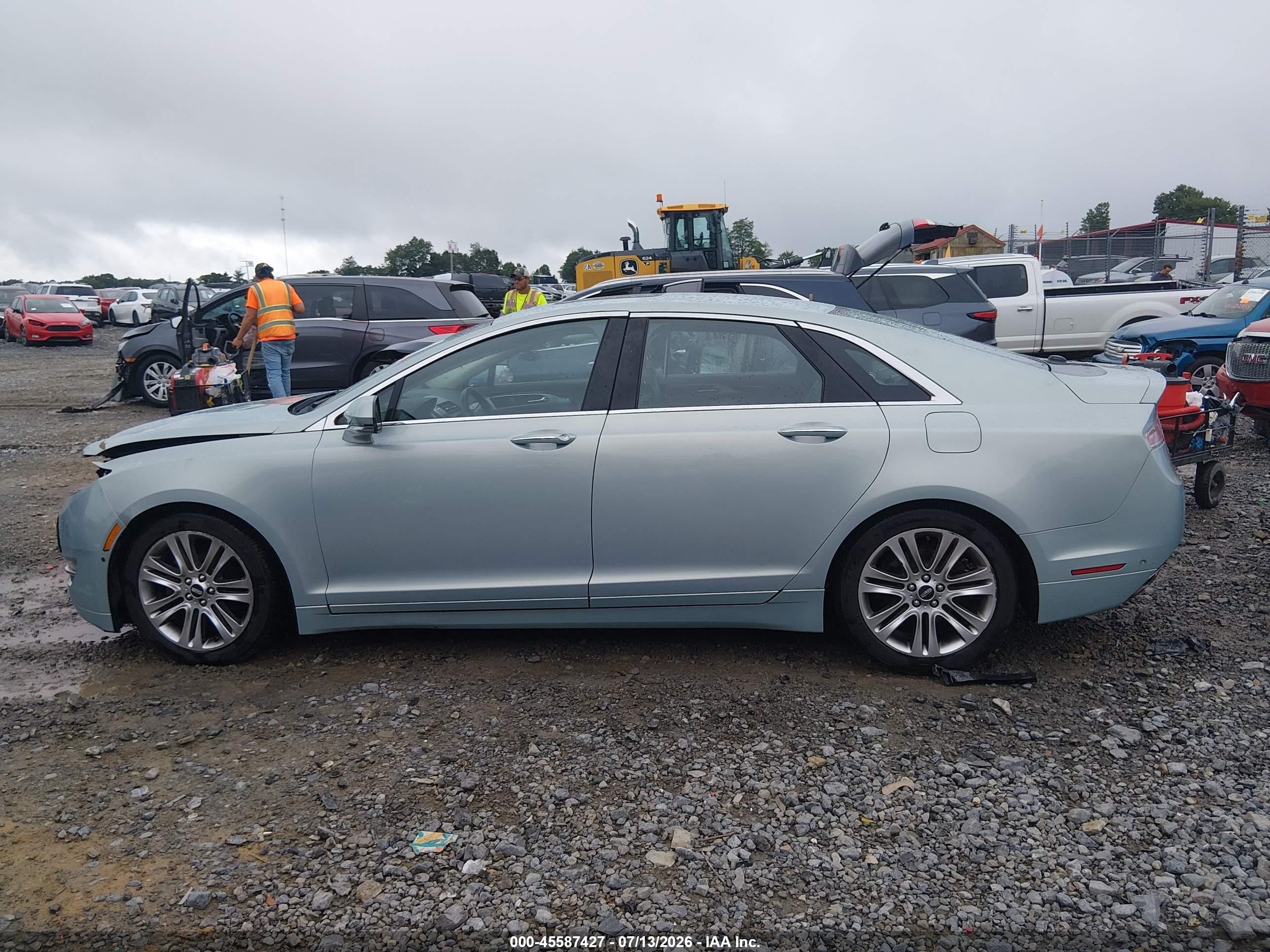 2013 Lincoln Mkz Hybrid   Blue vin: 3LN6L2LUXDR806179