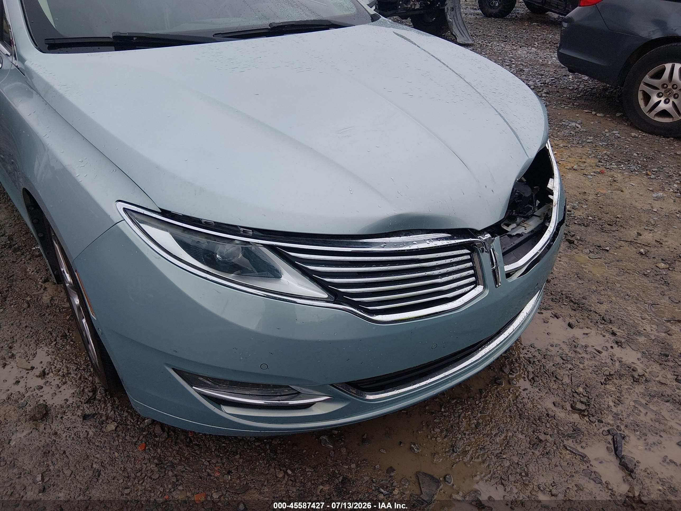 2013 Lincoln Mkz Hybrid   Blue vin: 3LN6L2LUXDR806179