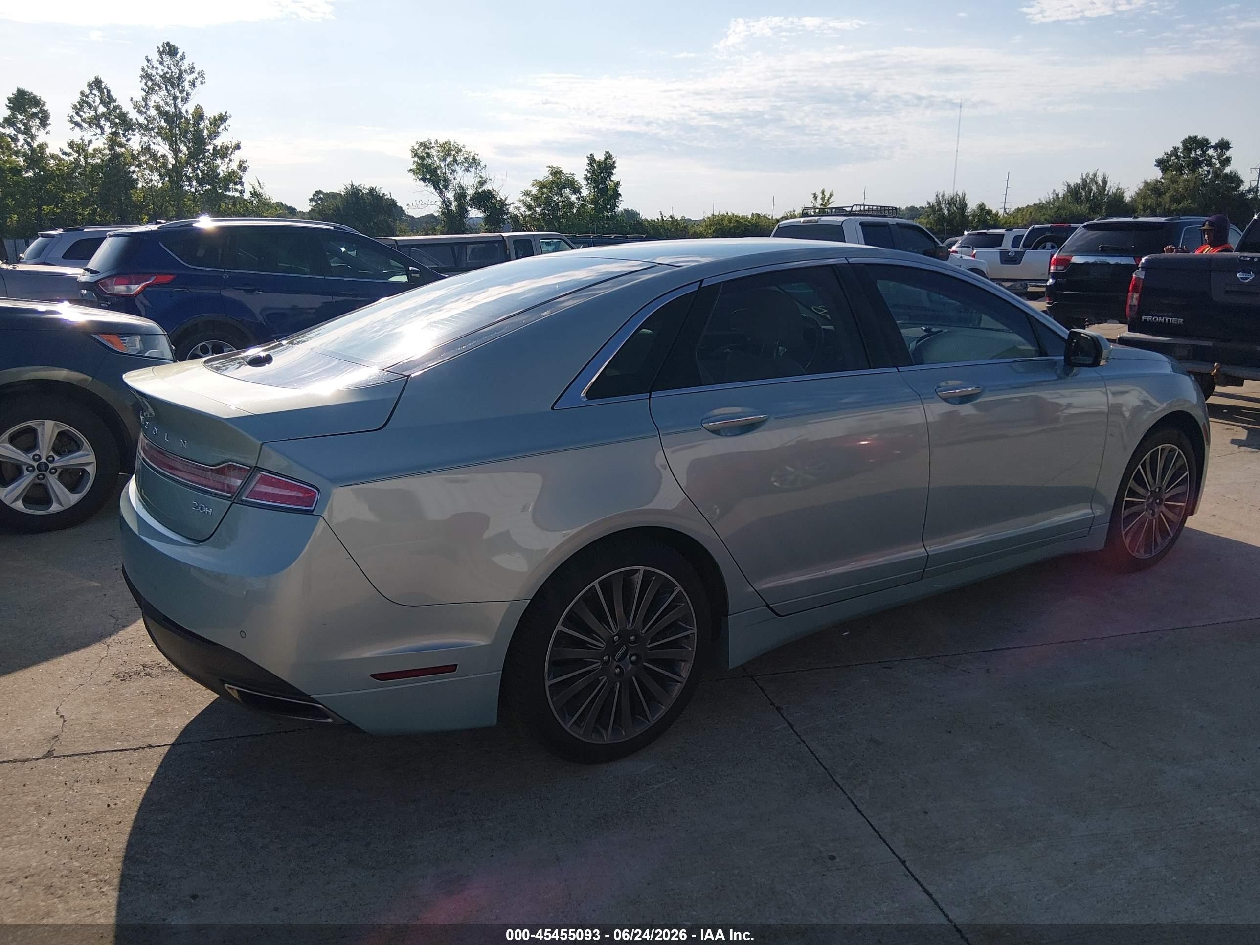 2013 Lincoln Mkz Hybrid   Синий vin: 3LN6L2LUXDR807168