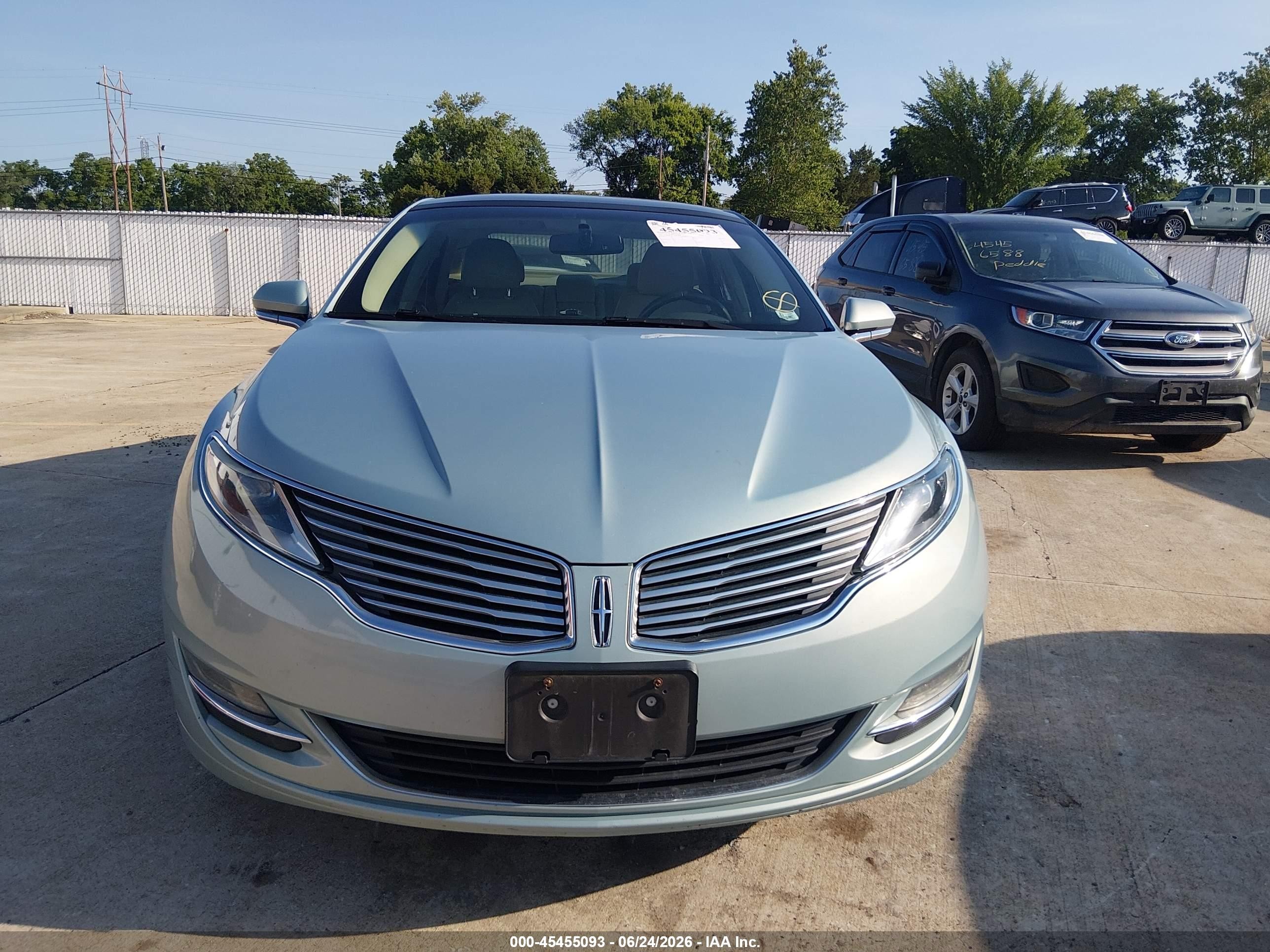 2013 Lincoln Mkz Hybrid   Синий vin: 3LN6L2LUXDR807168