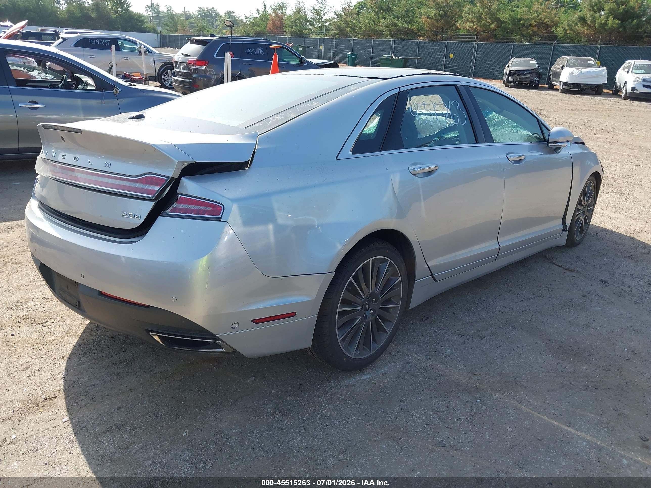 2013 Lincoln Mkz Hybrid   Silver vin: 3LN6L2LUXDR813780