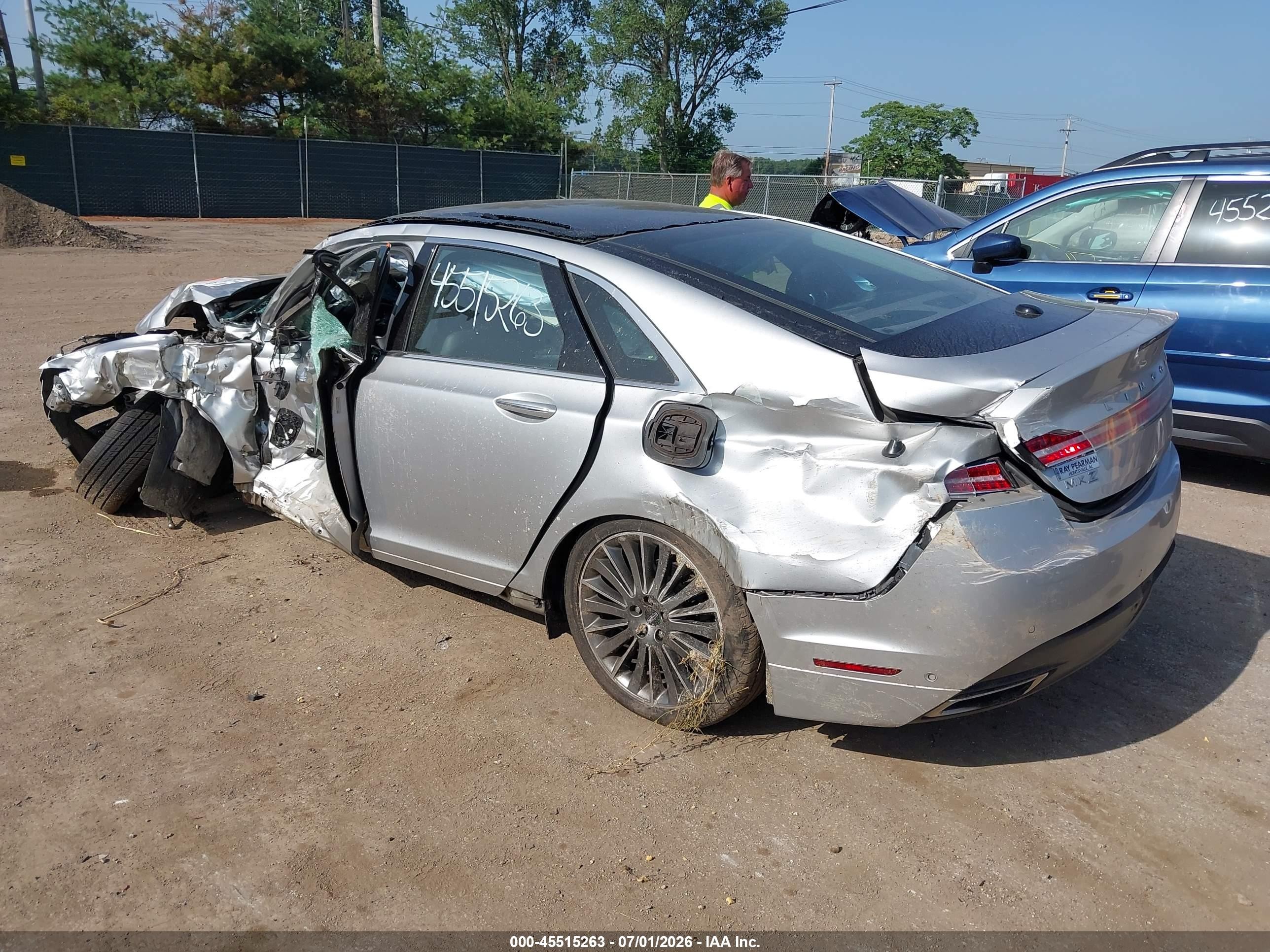 2013 Lincoln Mkz Hybrid   Silver vin: 3LN6L2LUXDR813780