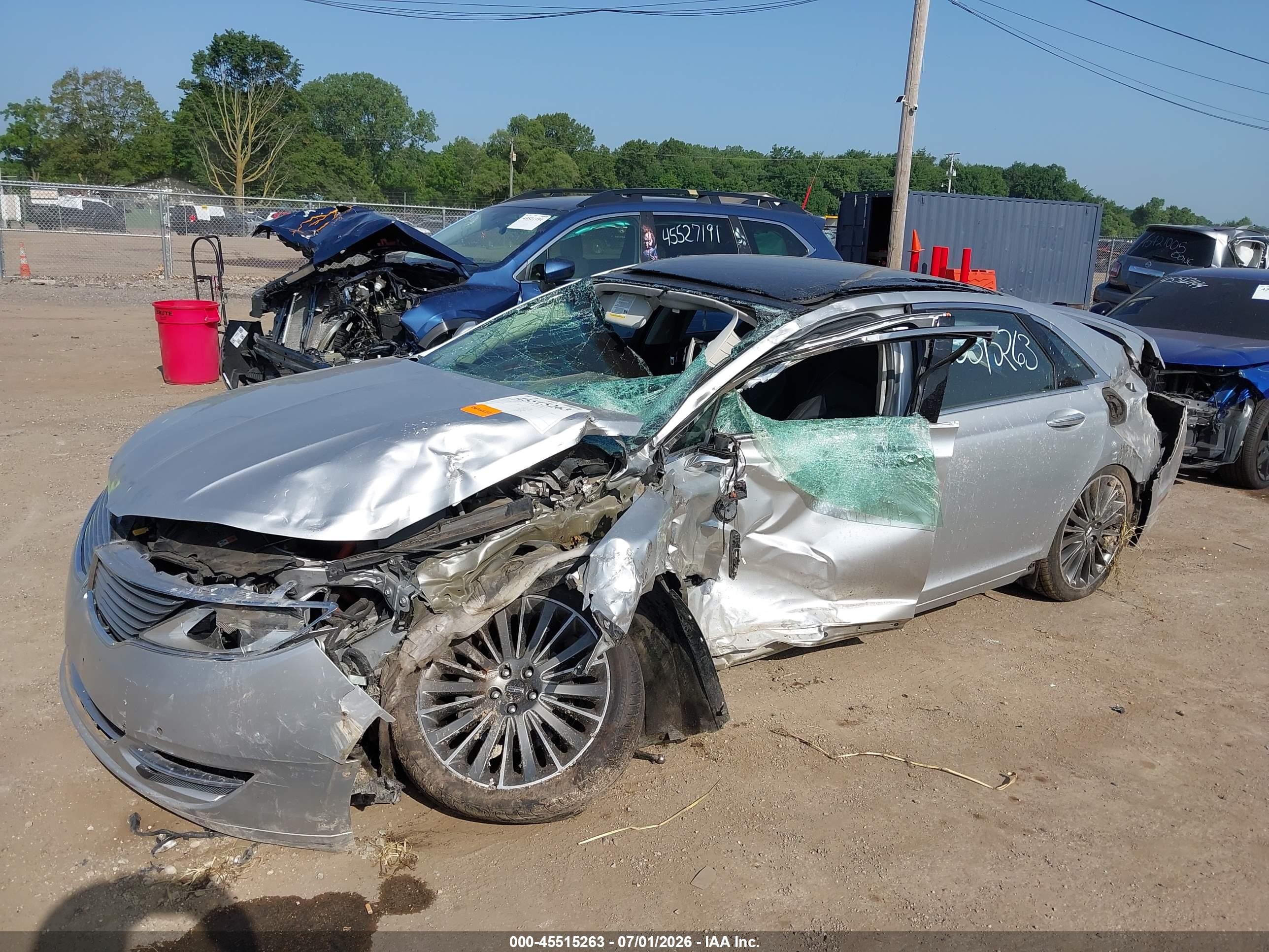 2013 Lincoln Mkz Hybrid   Silver vin: 3LN6L2LUXDR813780