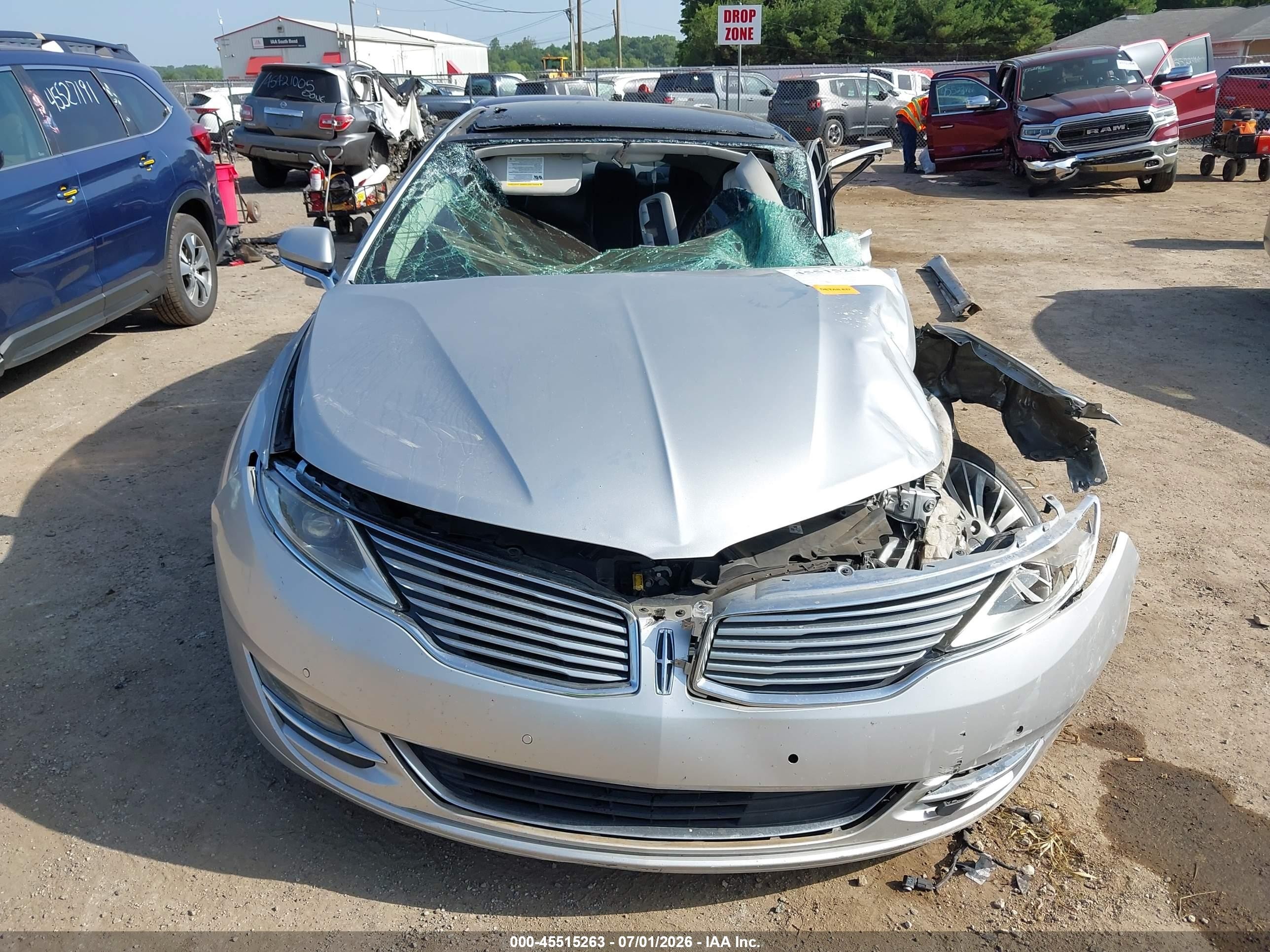 2013 Lincoln Mkz Hybrid   Silver vin: 3LN6L2LUXDR813780
