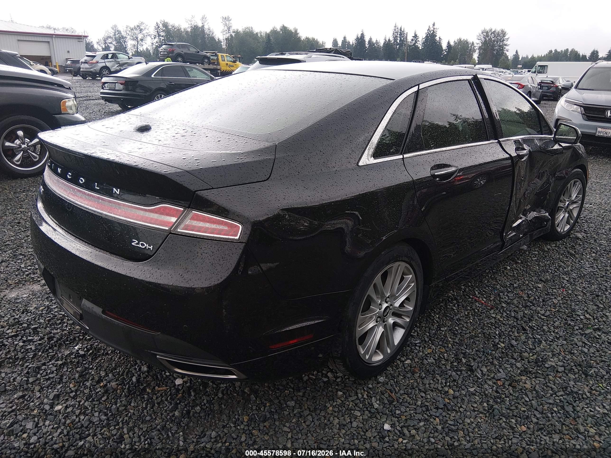 2013 Lincoln Mkz Hybrid   Black vin: 3LN6L2LUXDR826609