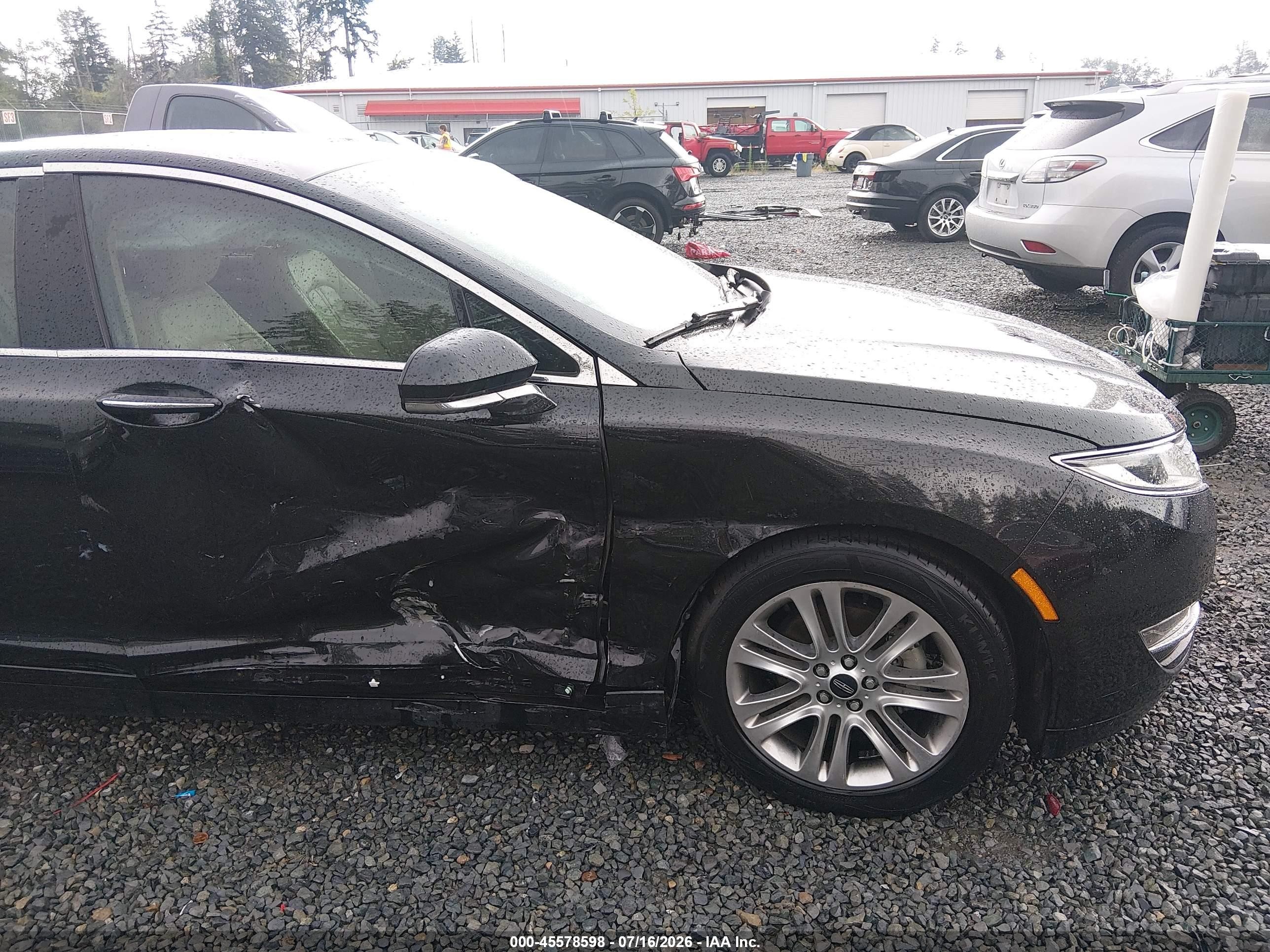 2013 Lincoln Mkz Hybrid   Black vin: 3LN6L2LUXDR826609