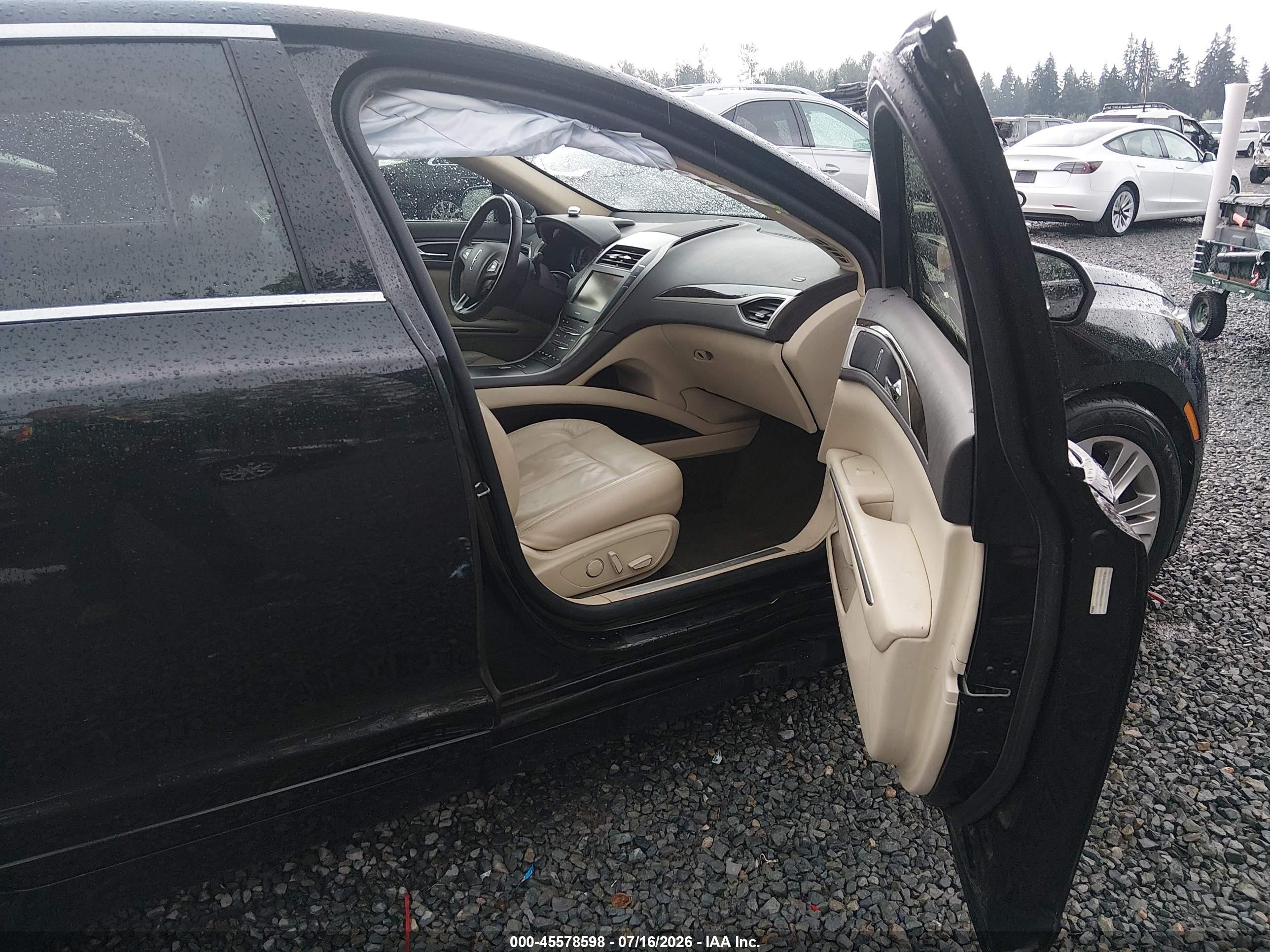 2013 Lincoln Mkz Hybrid   Black vin: 3LN6L2LUXDR826609